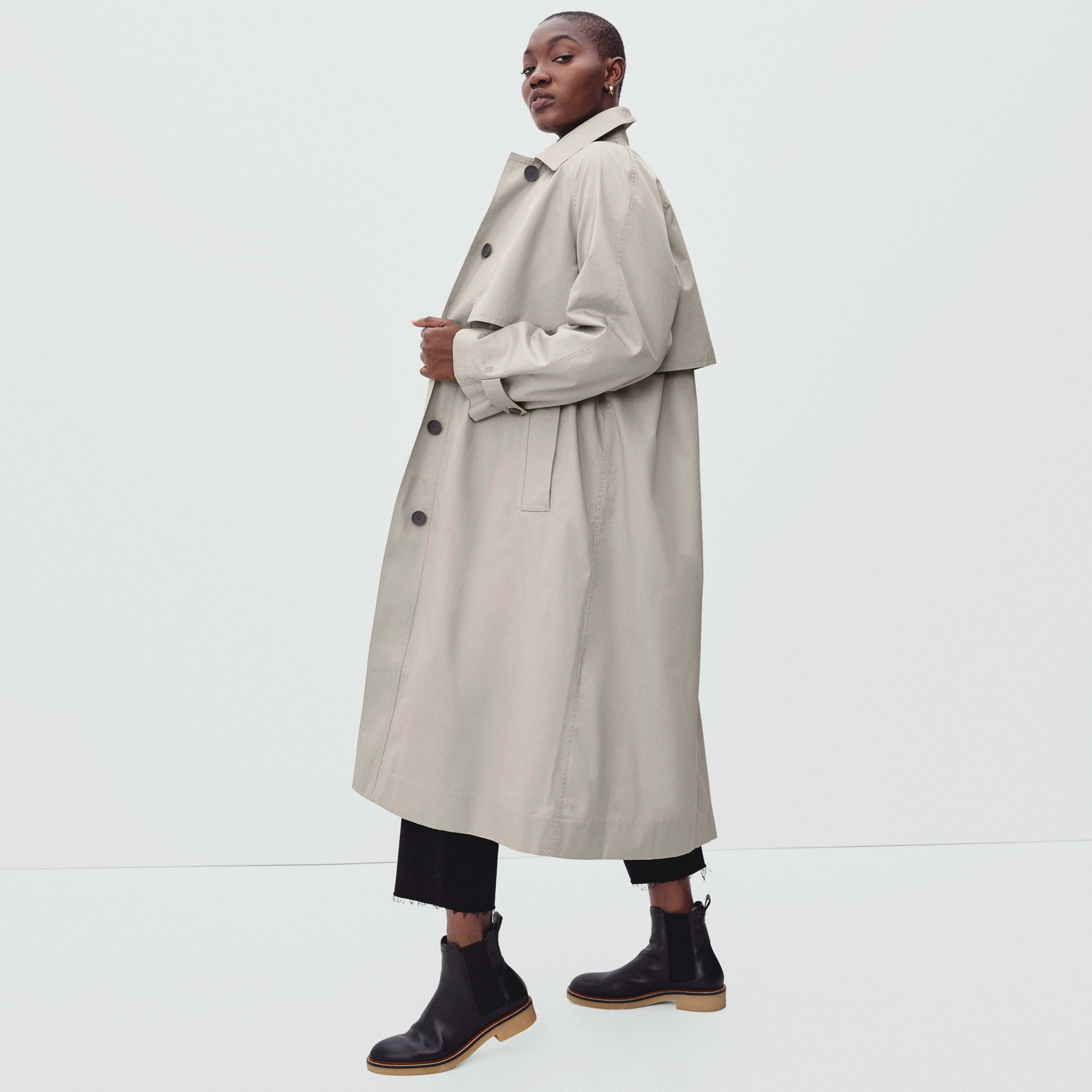 The Long Mac Coat Stone Everlane