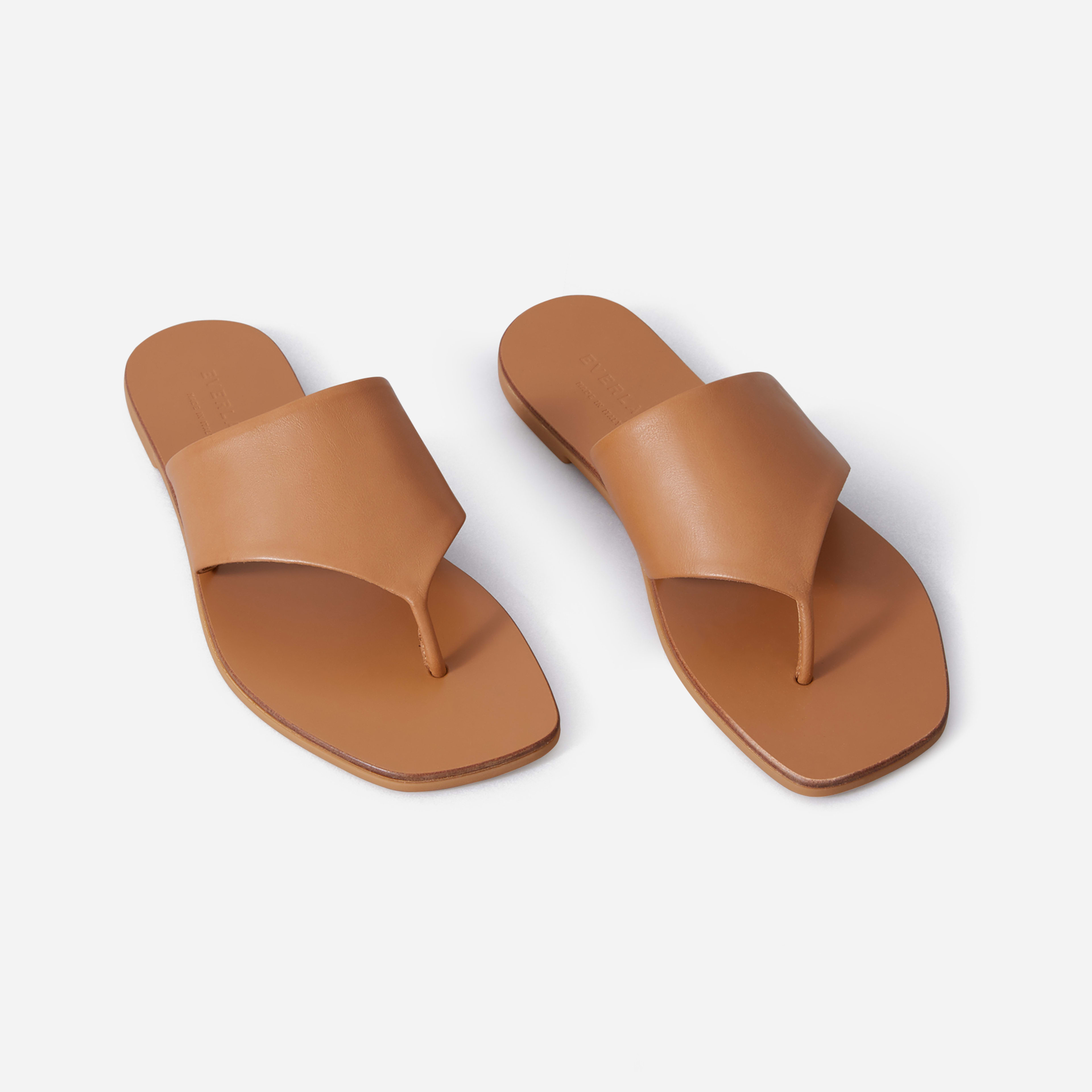 The Leather Thong Sandal Caramel – Everlane