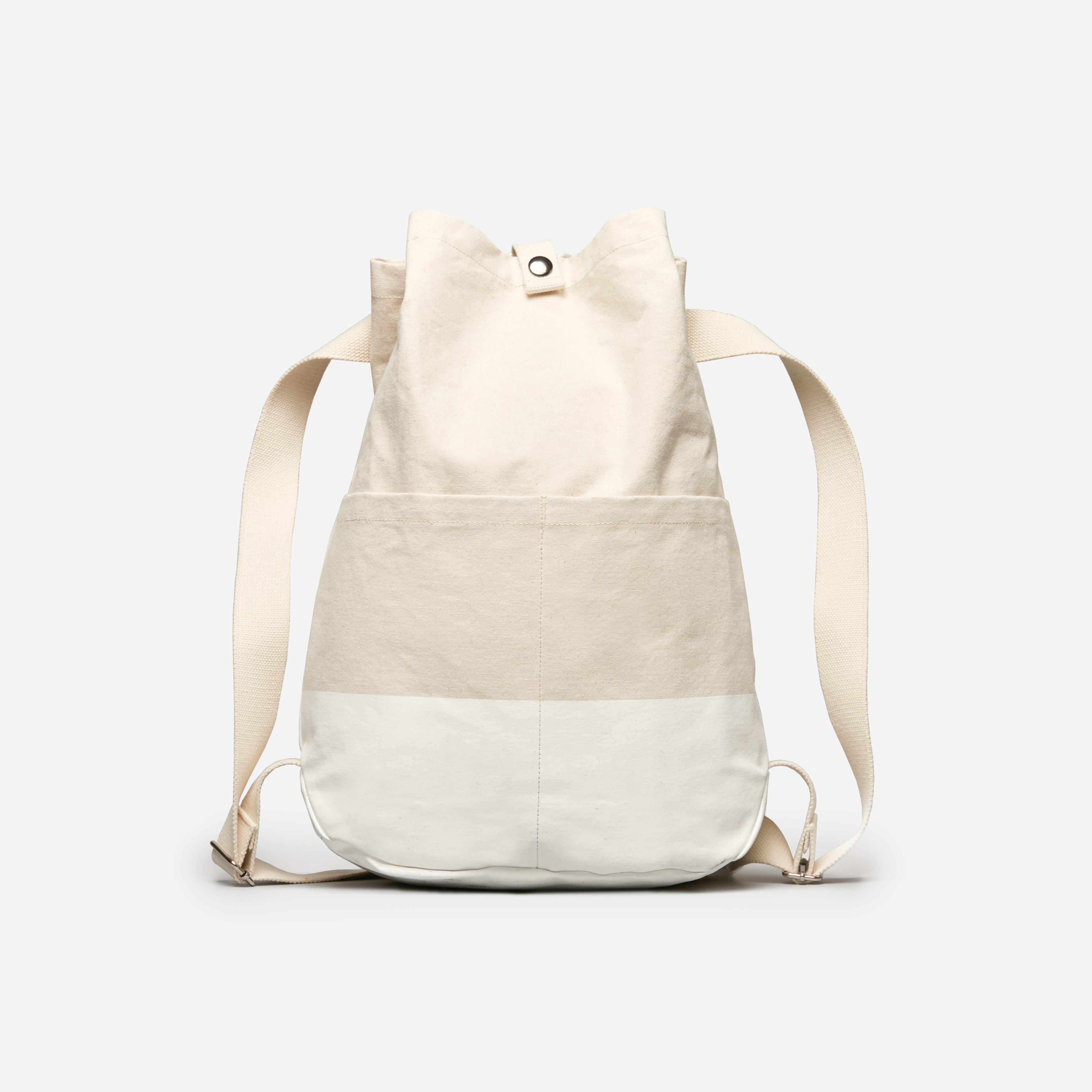 The Beach Canvas Backpack Natural / White – Everlane