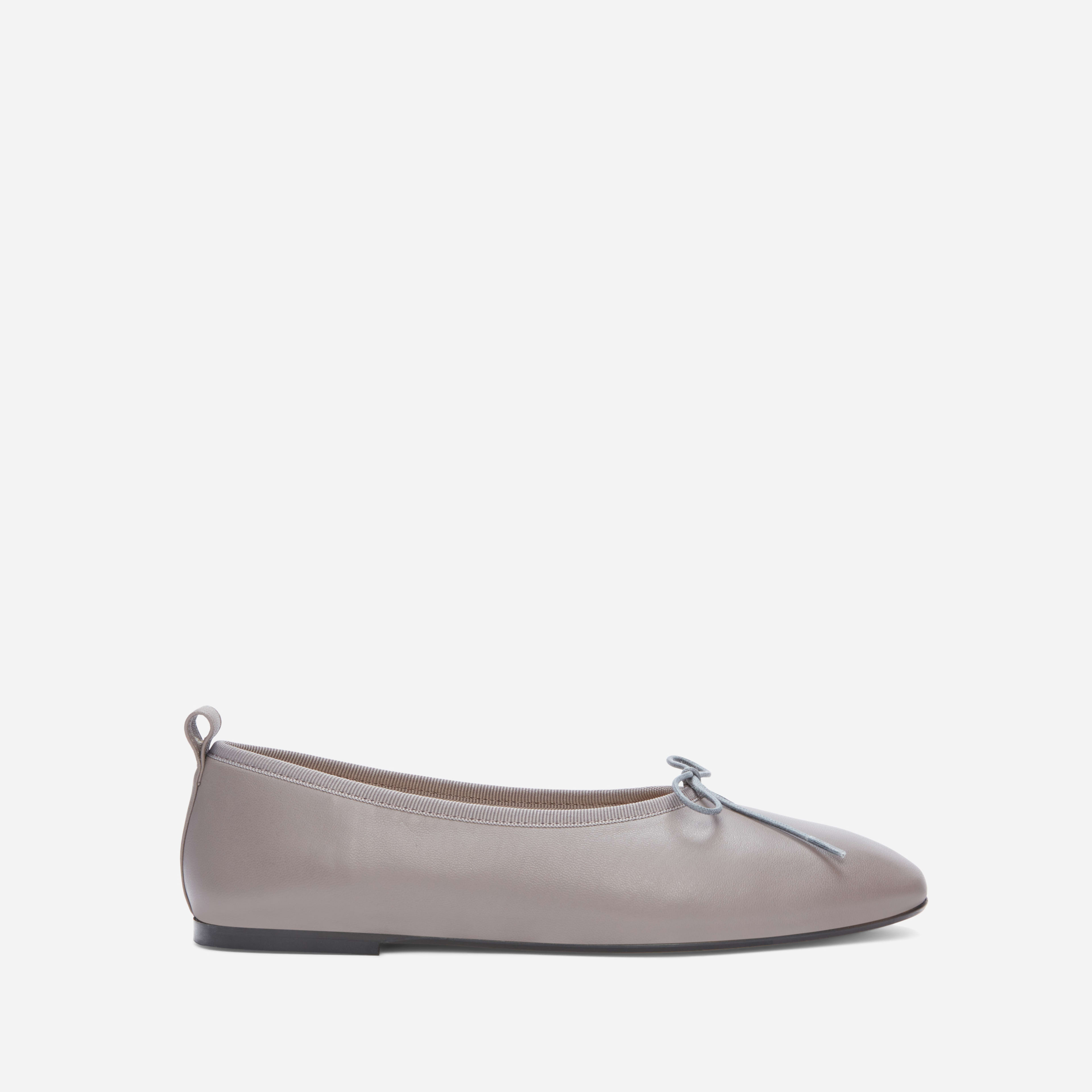 The Italian Leather Day Ballet Flat Minimal Grey Everlane