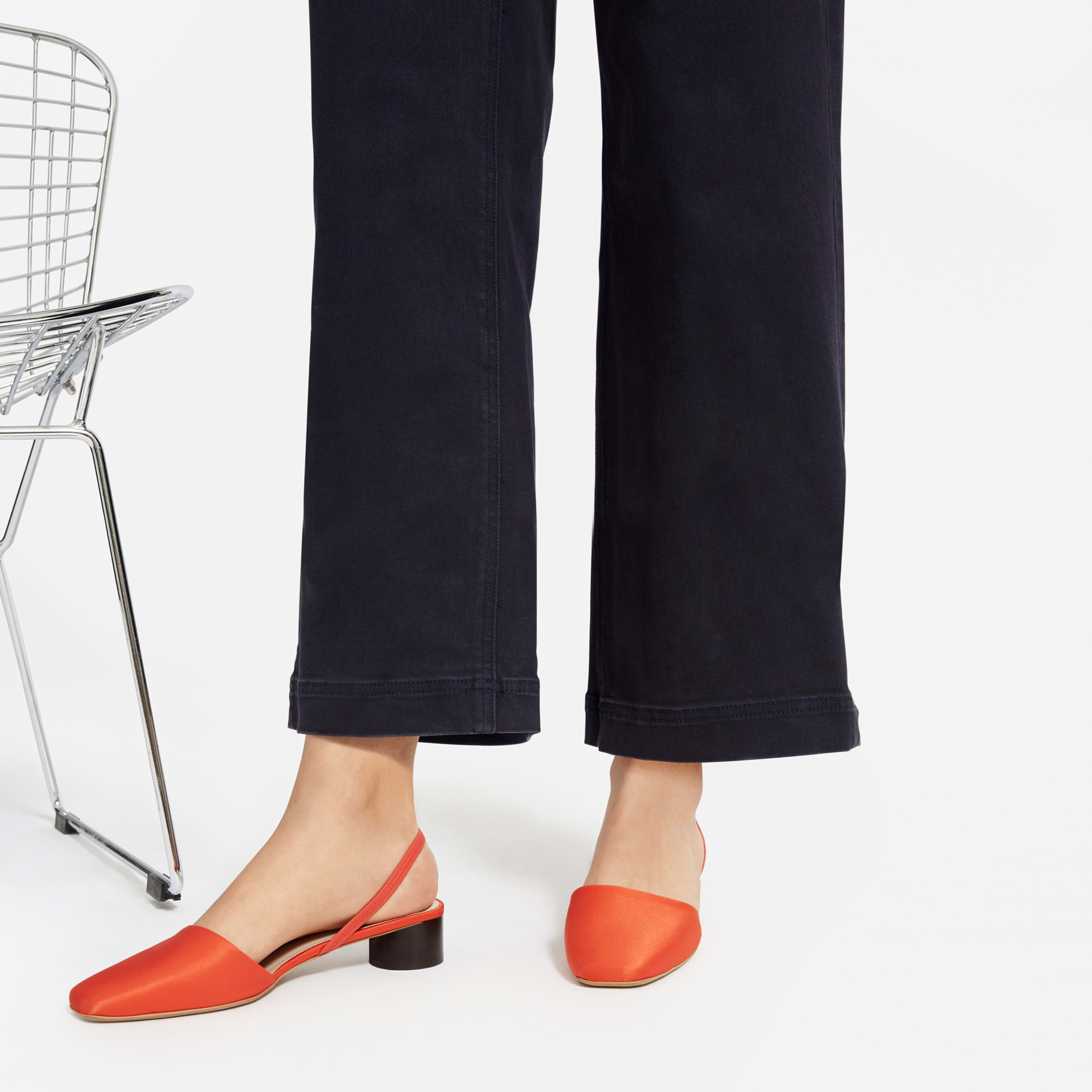everlane tapered square toe slingback
