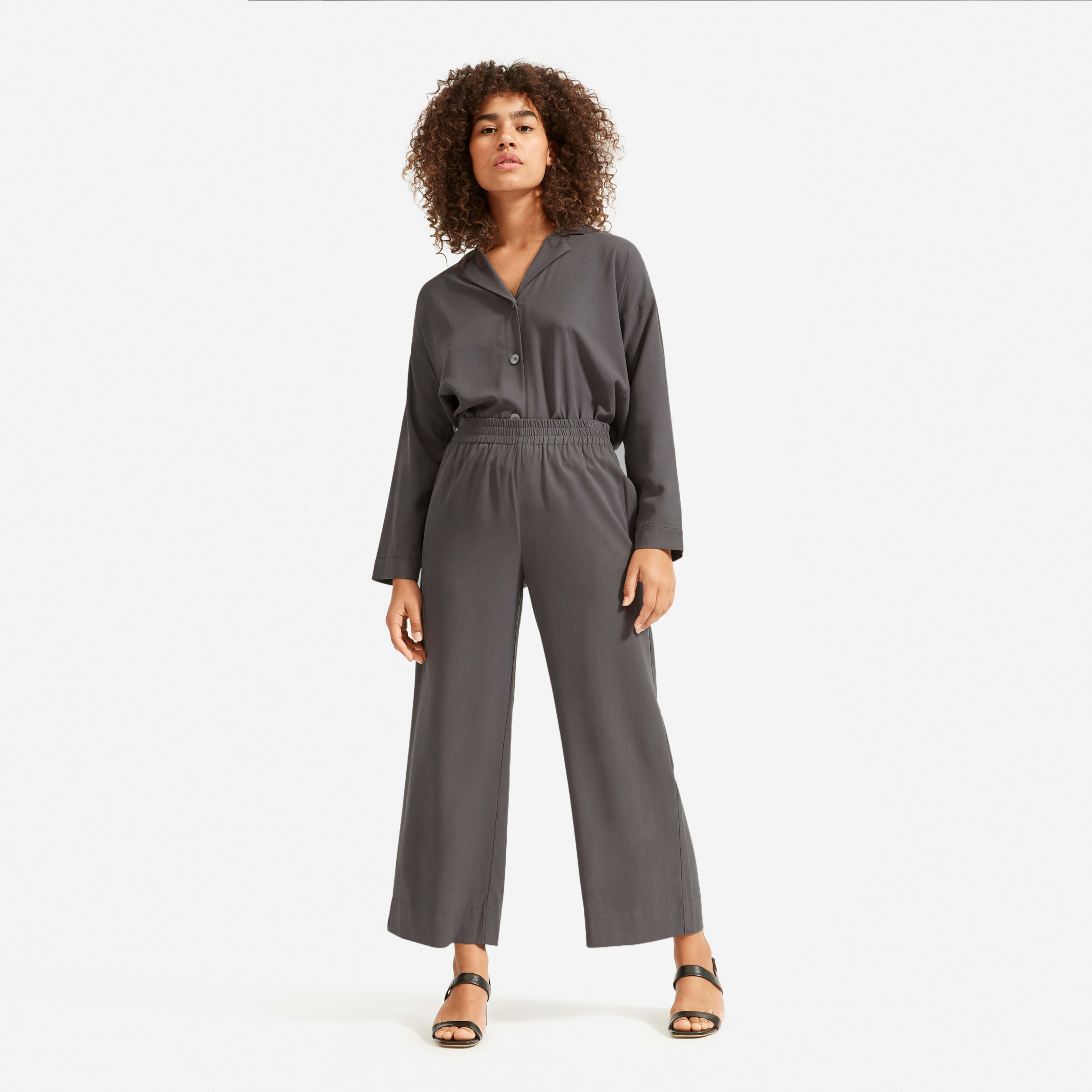 The Washable Silk Pajama Set Pewter Everlane