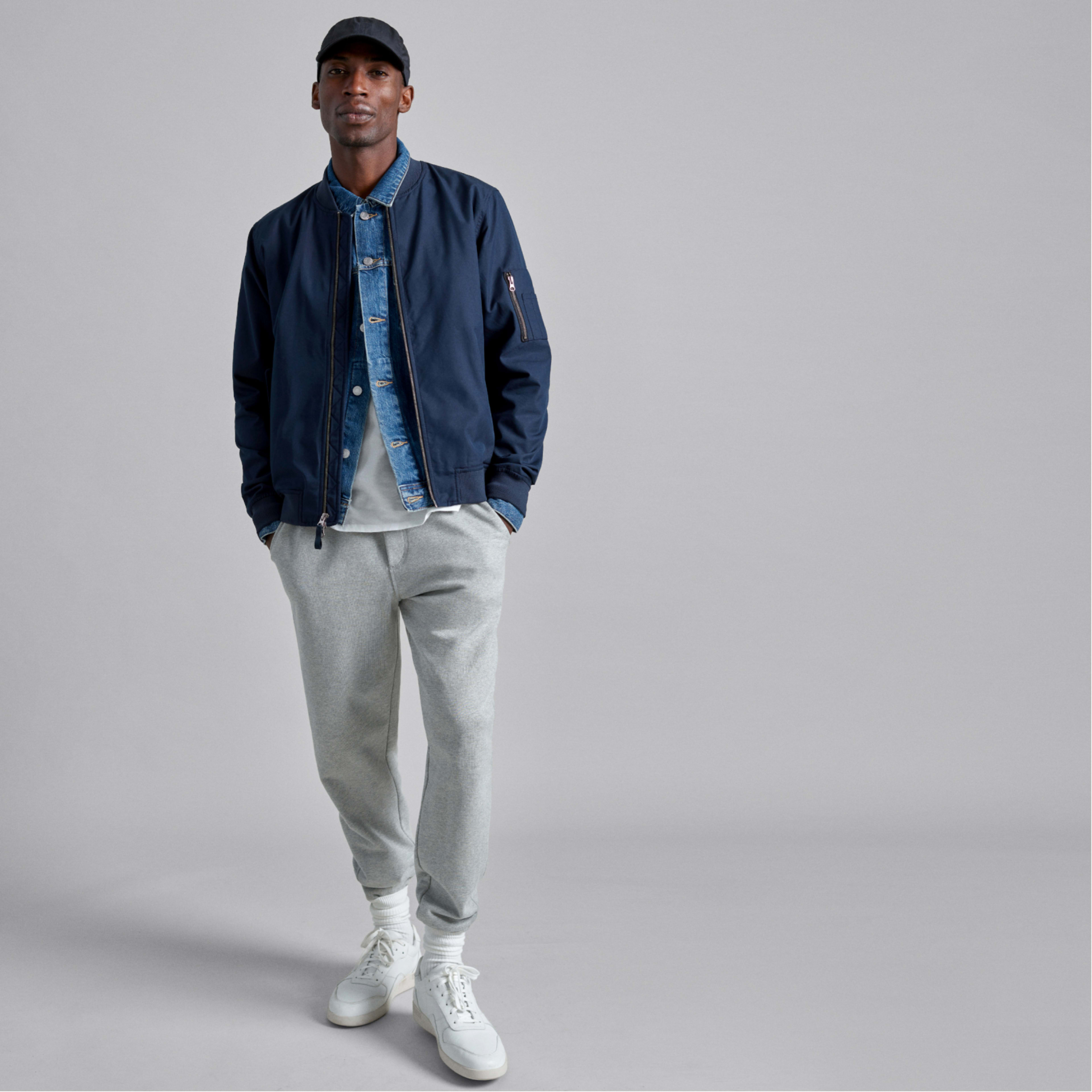 The Bomber Jacket Uniform Navy Everlane