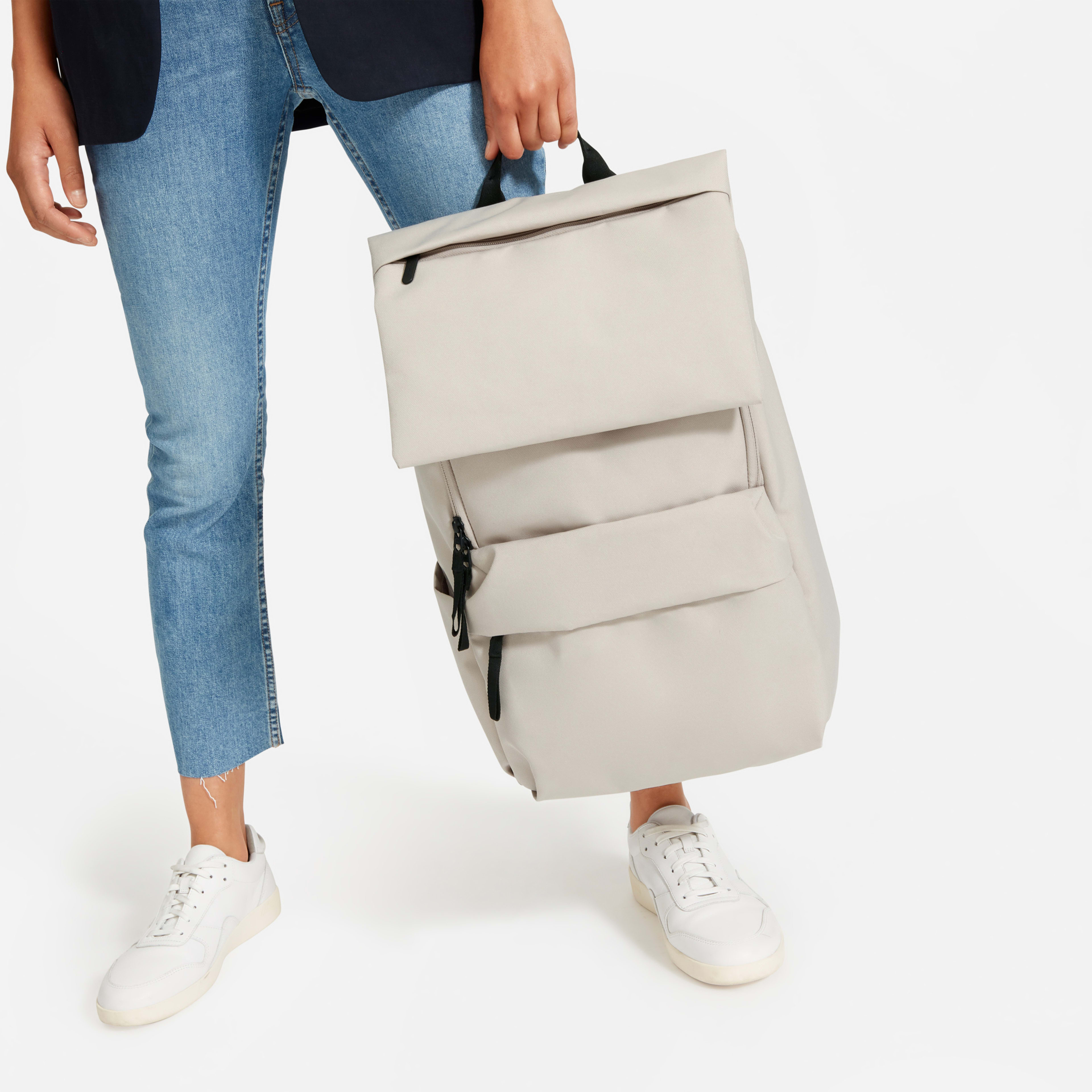 The ReNew Transit Backpack Warm Quartz Everlane
