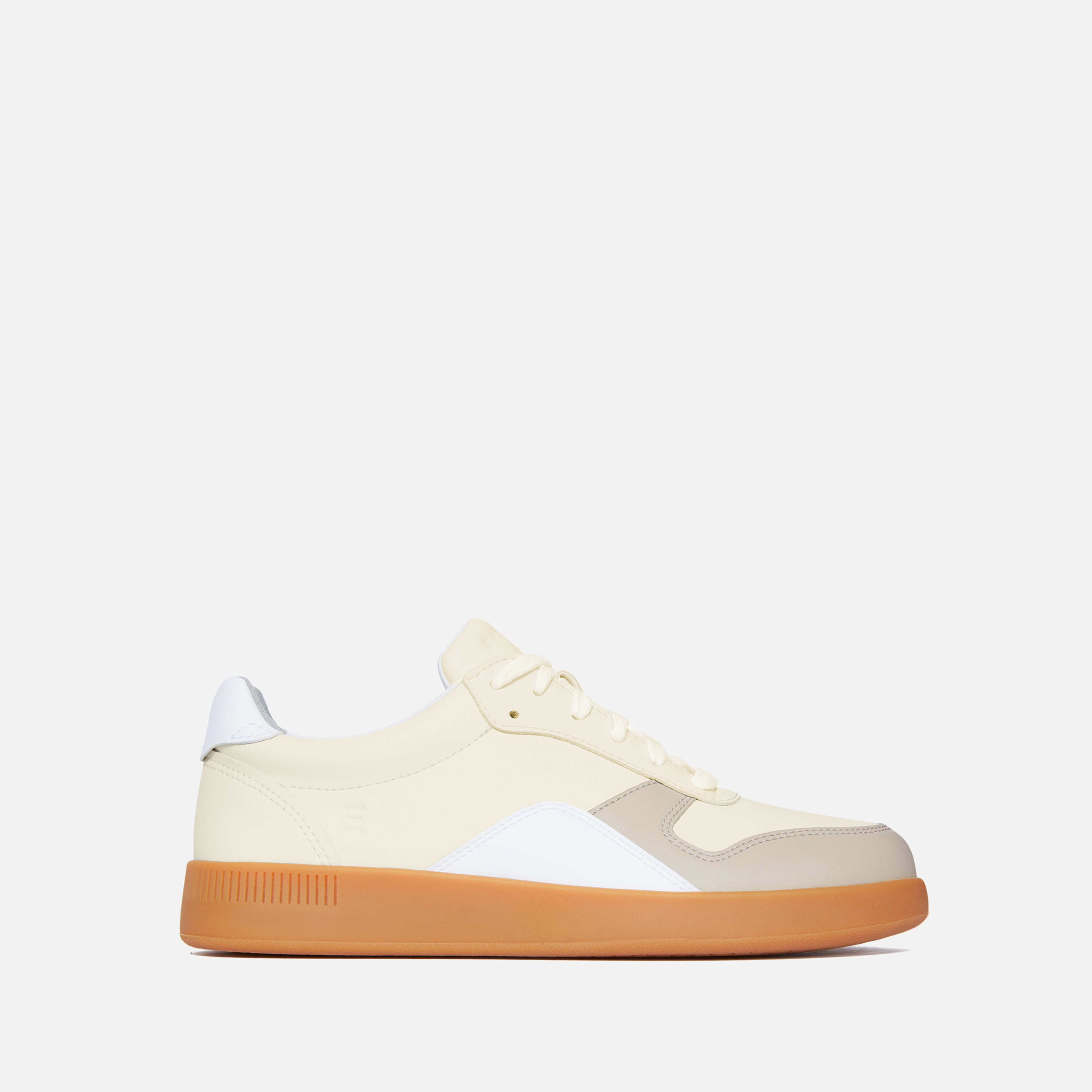 The ReLeather® Court Sneaker Off White / Light Grey Everlane