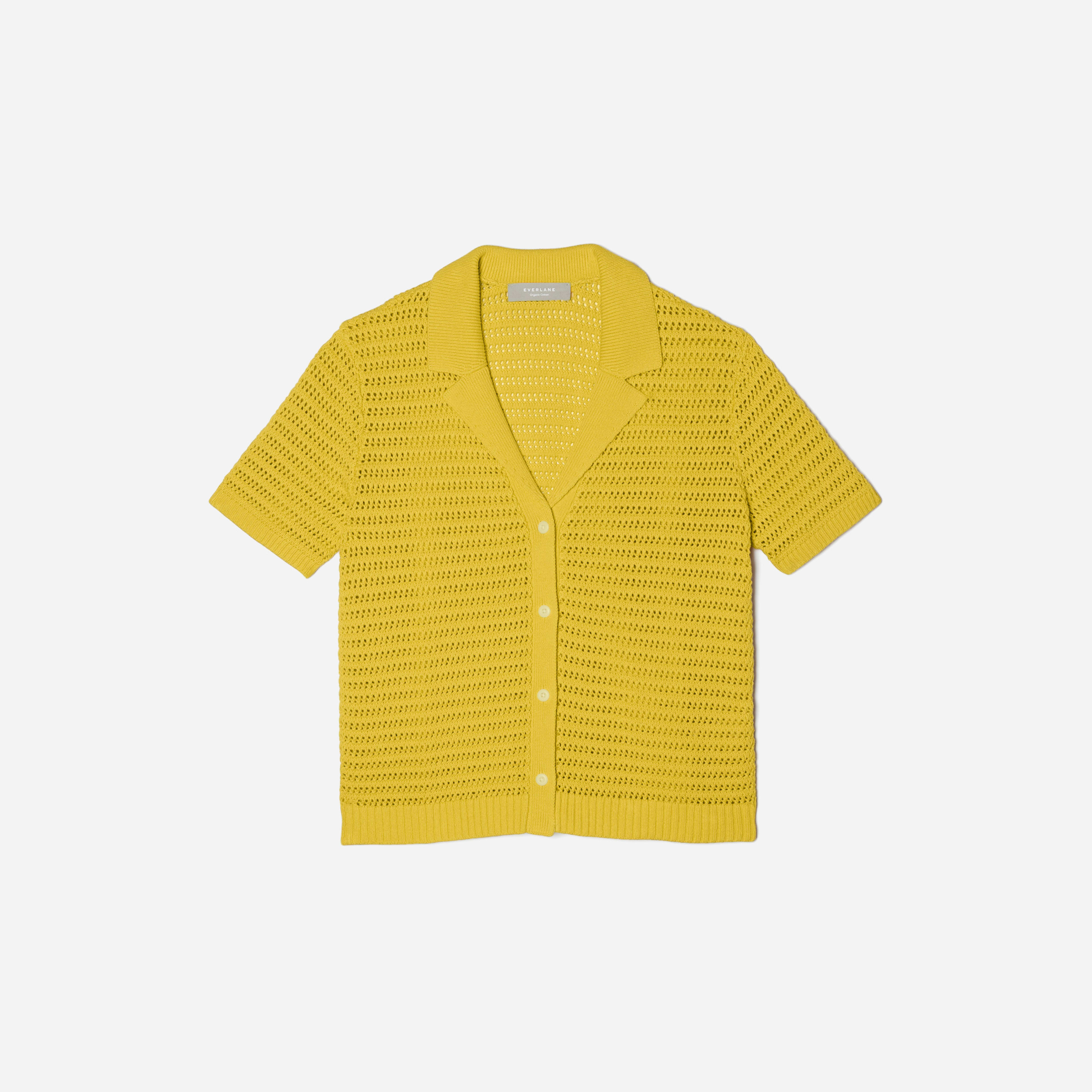 The Crochet Knit Polo Super Lemon Everlane