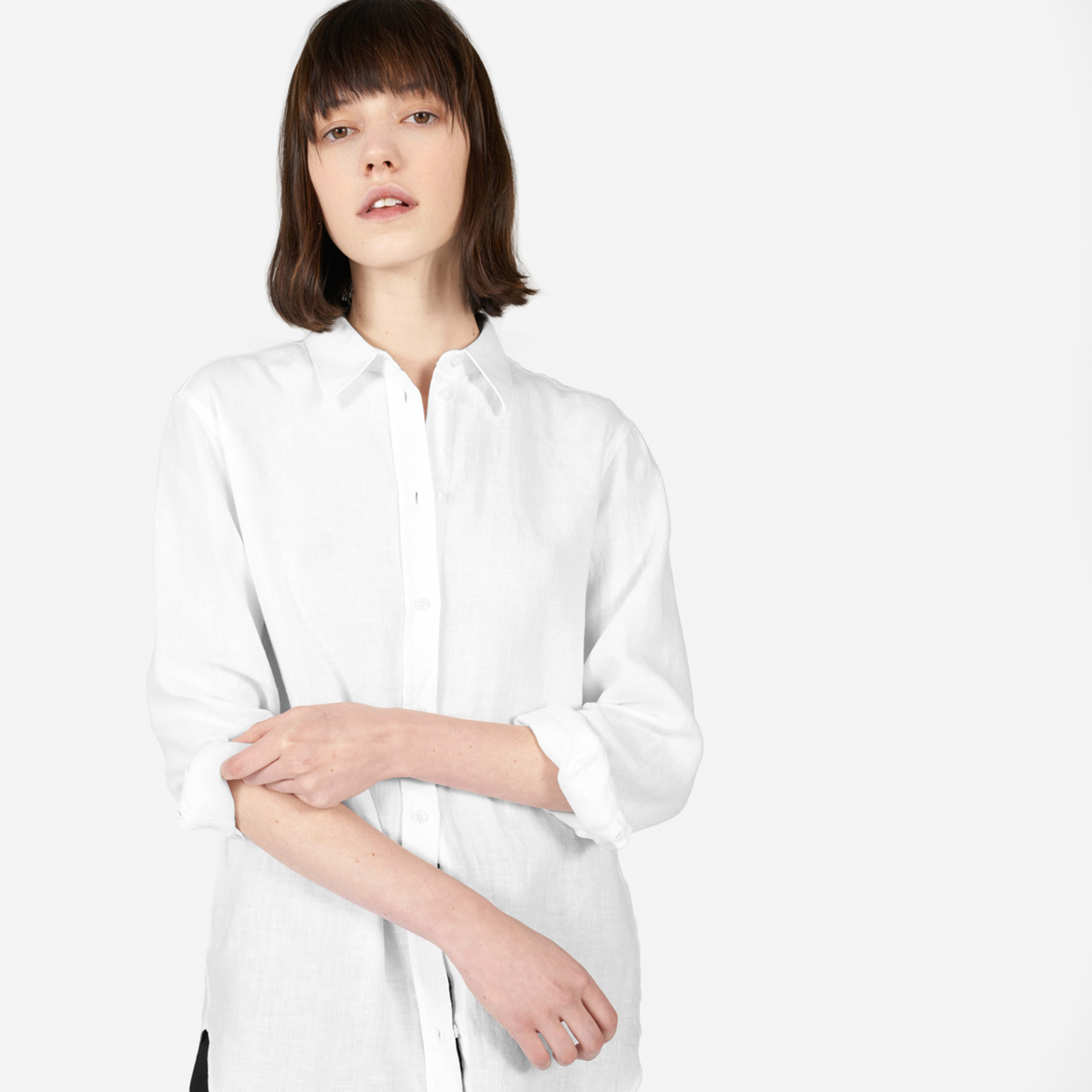 The Linen Relaxed Shirt White – Everlane