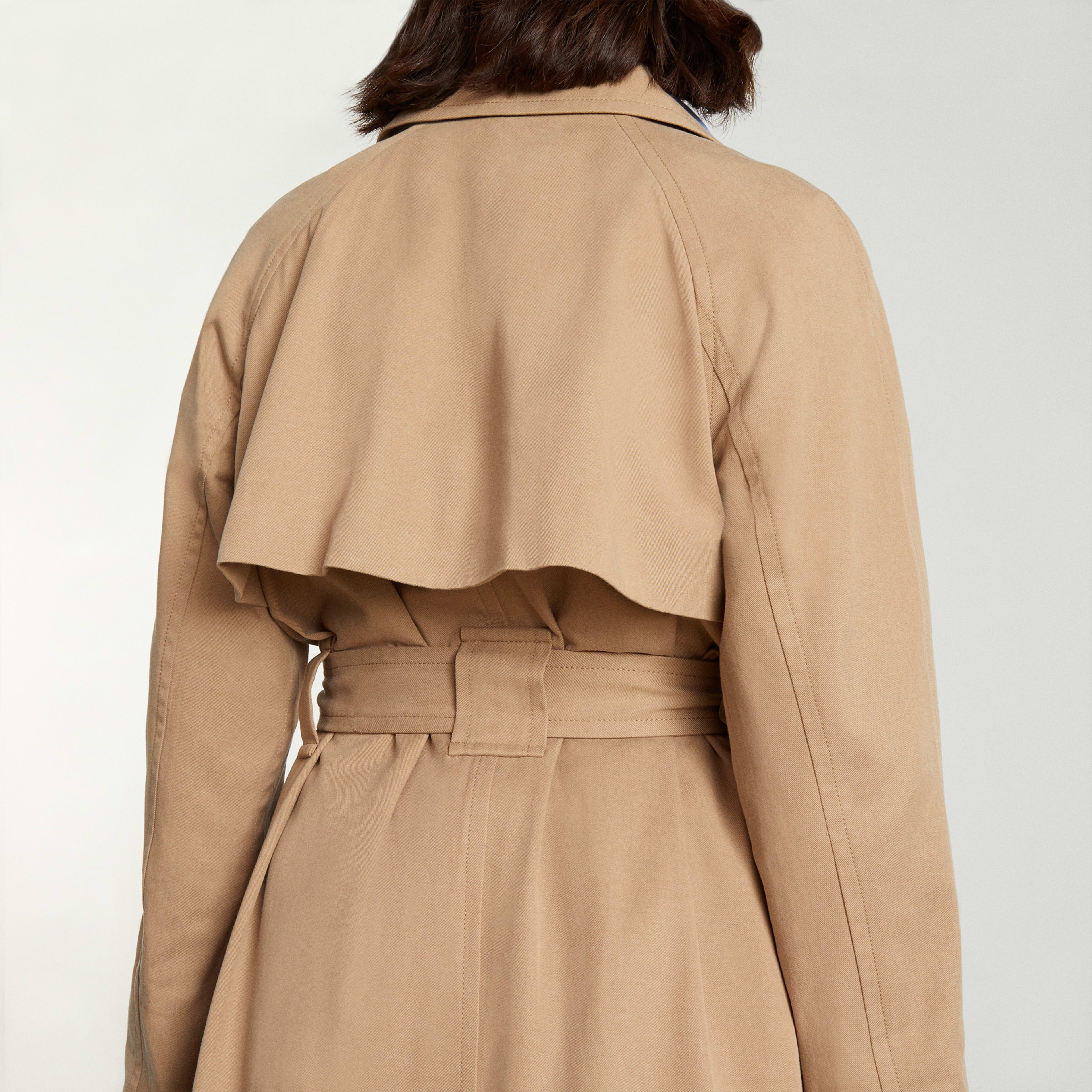 The Gathered Drape Trench Ash Brown Everlane