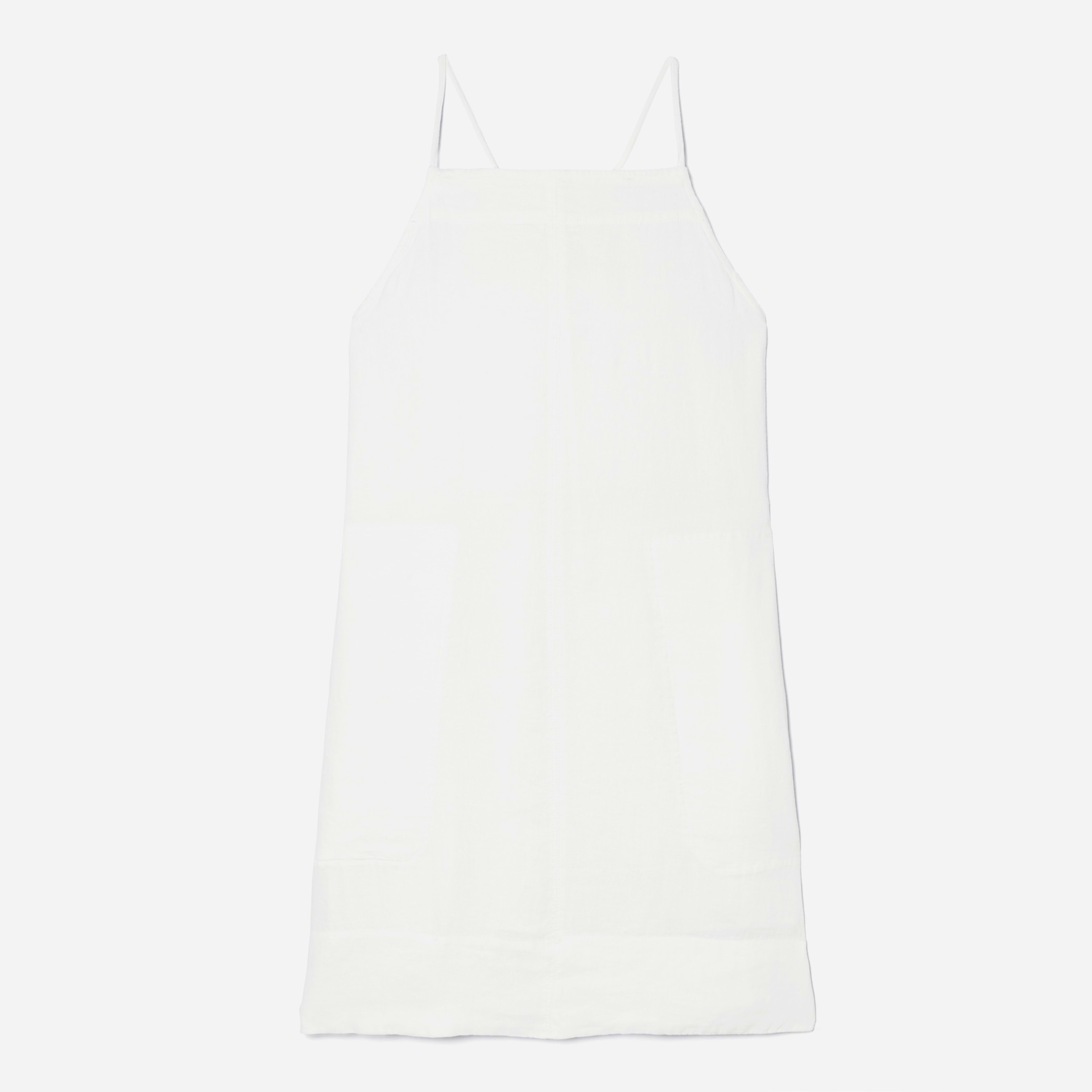 The Linen Apron Dress White Everlane