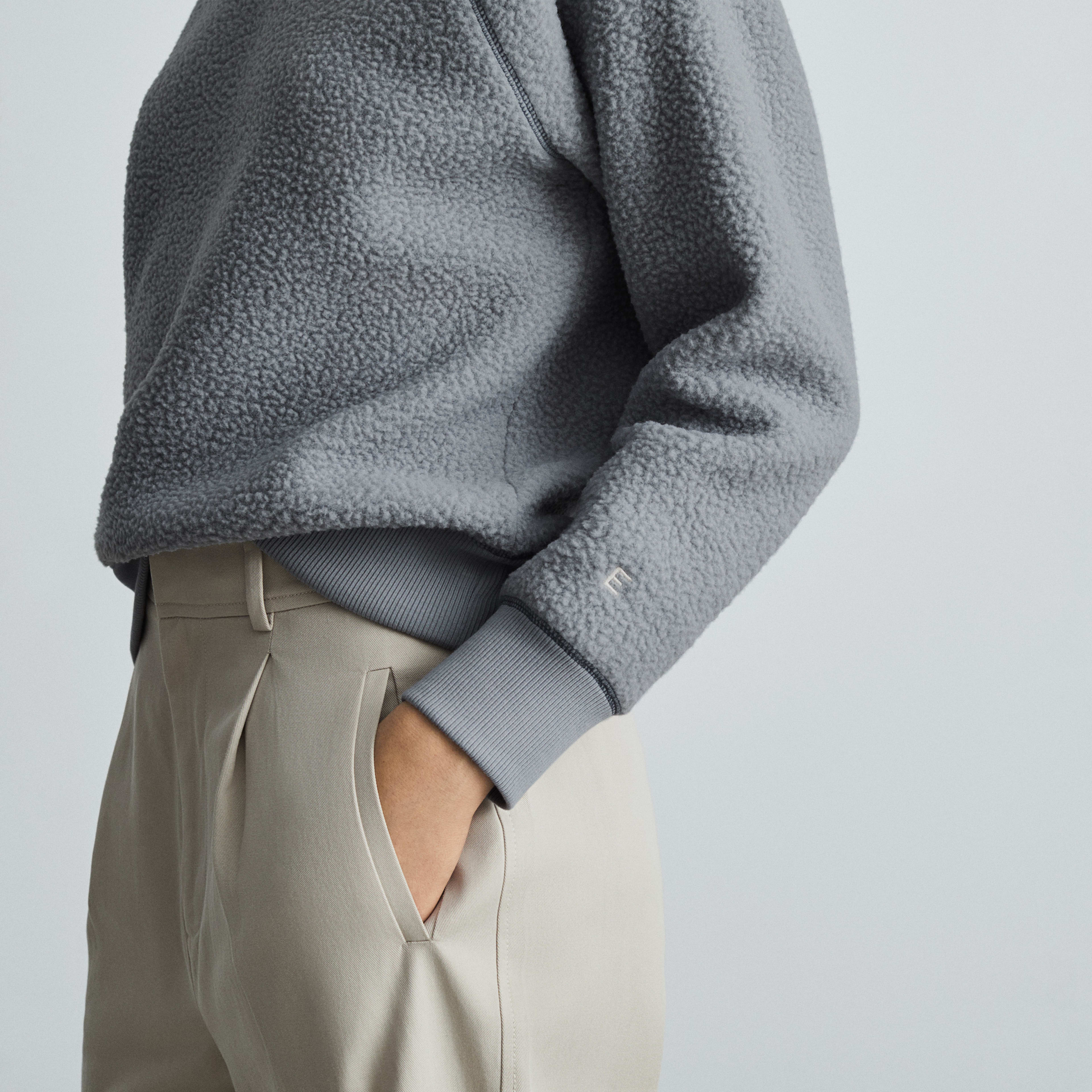 the renew fleece raglan sweatshirt