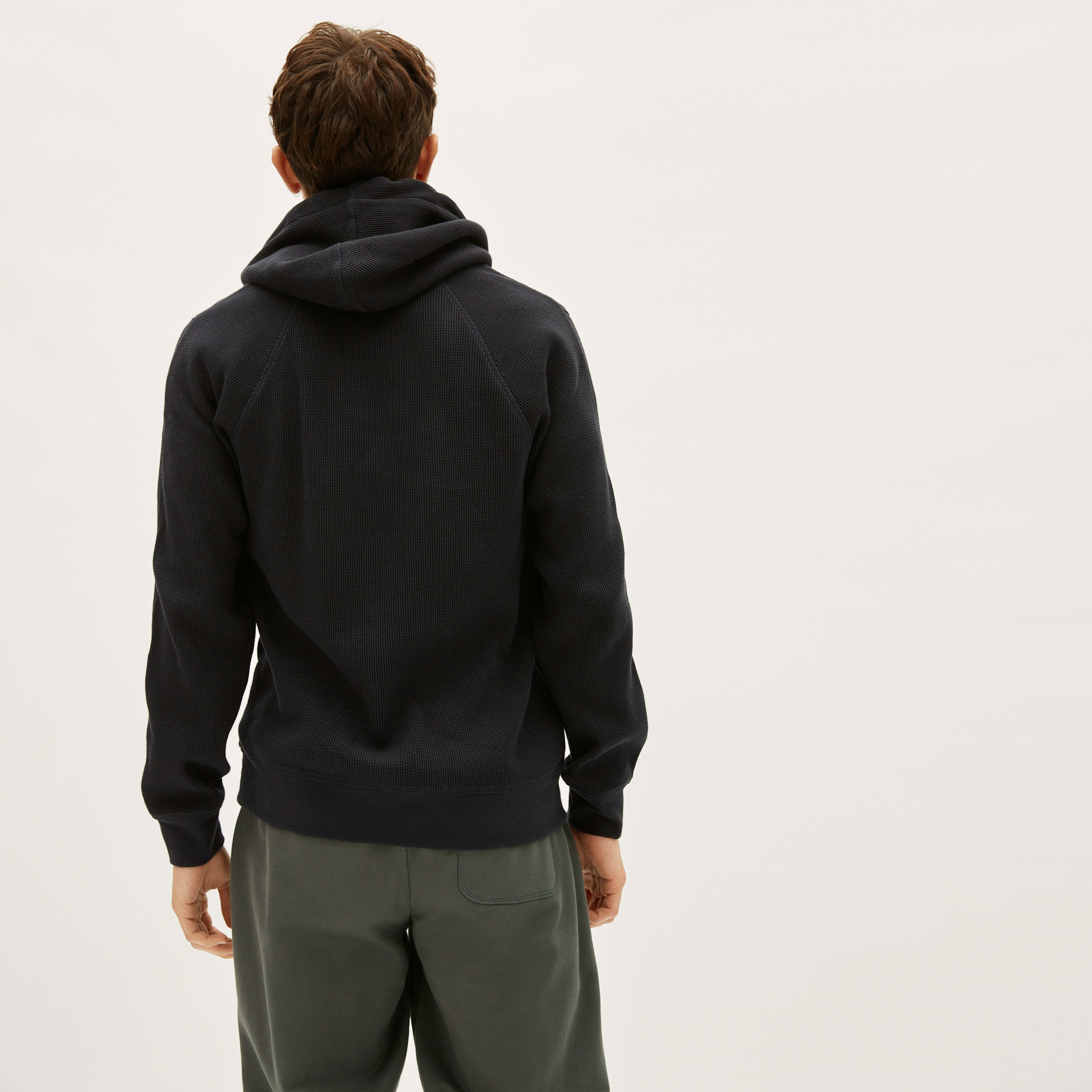 The Waffle-Knit Hoodie Black – Everlane