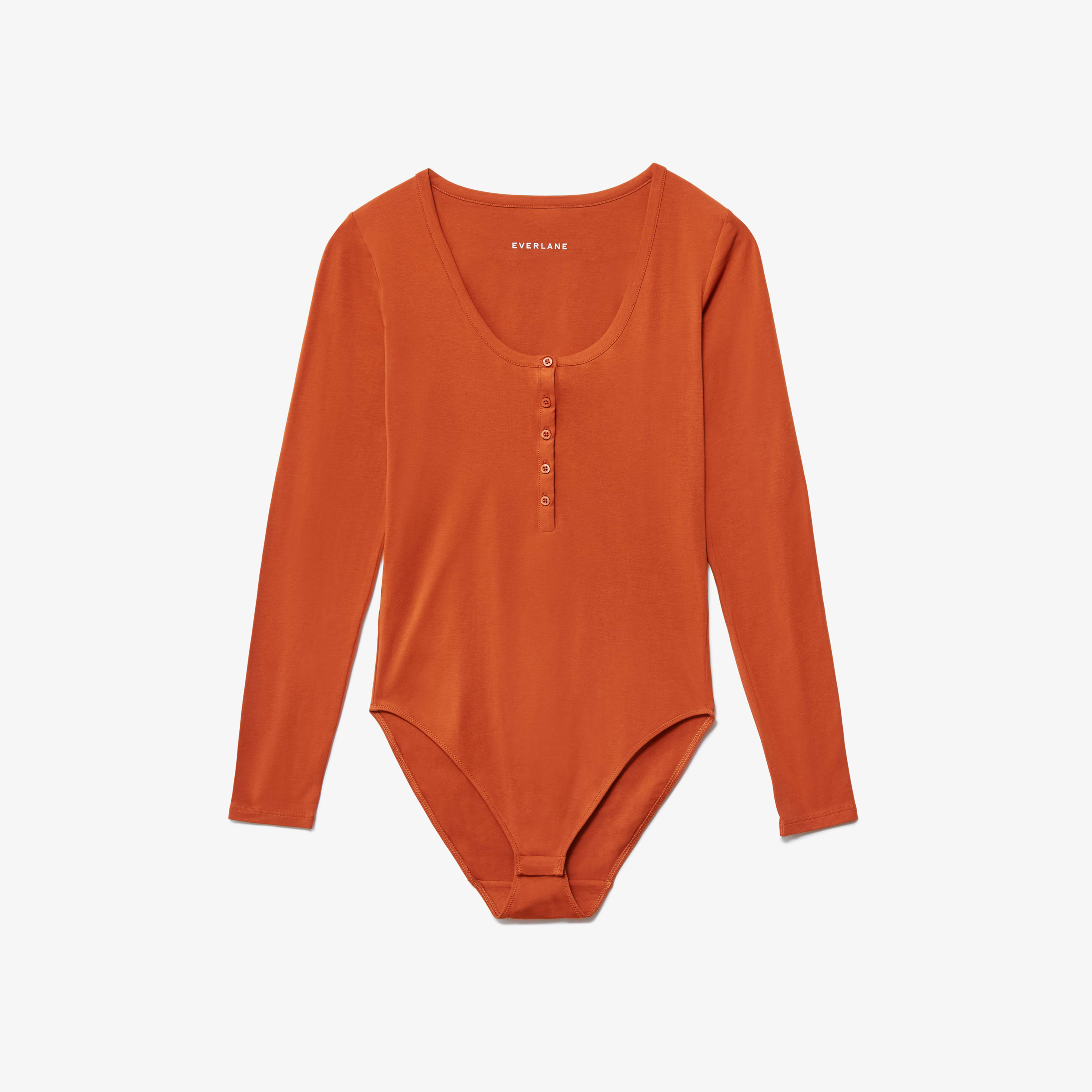 The Henley Bodysuit Honey Everlane