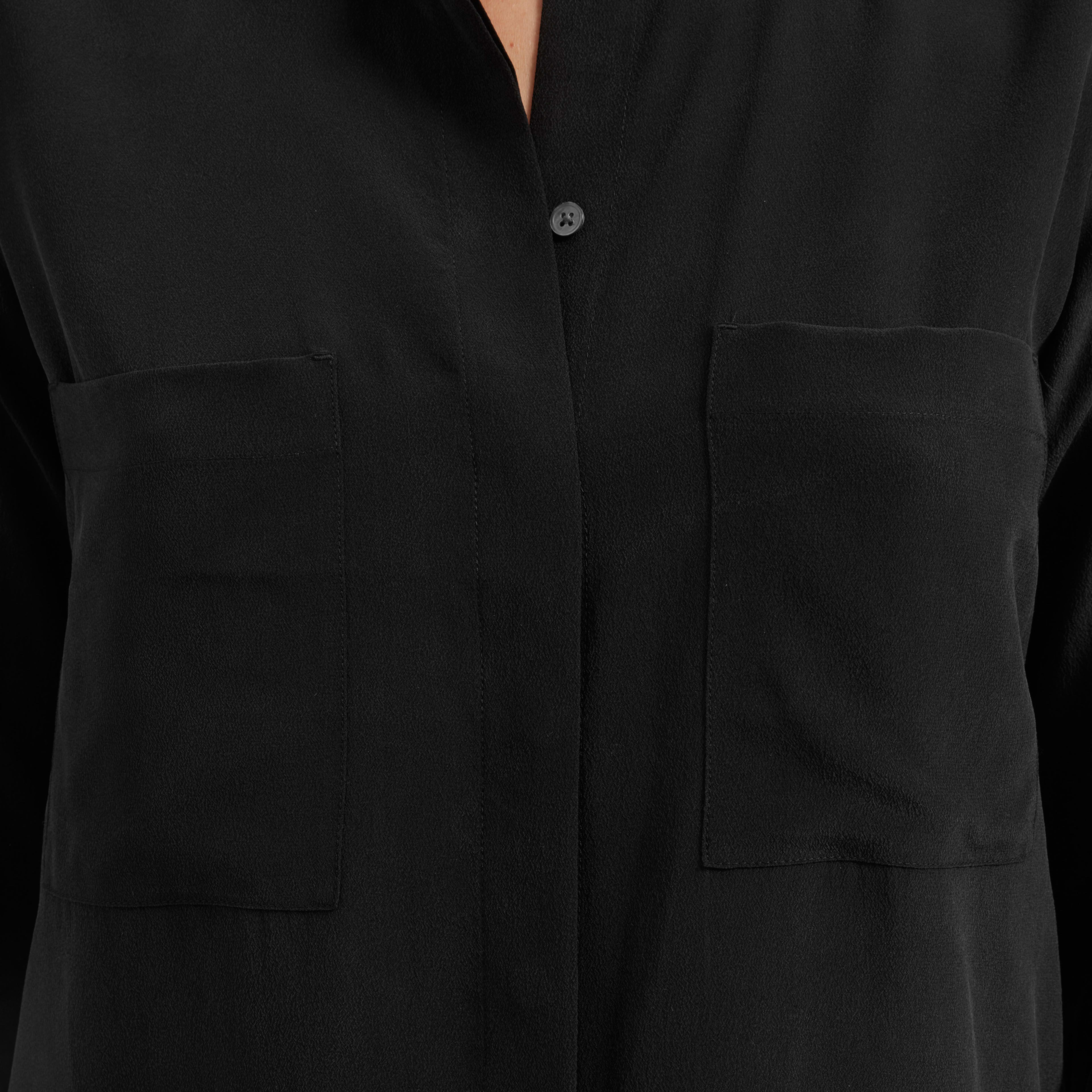The Silk Two-Pocket Shirt Black – Everlane