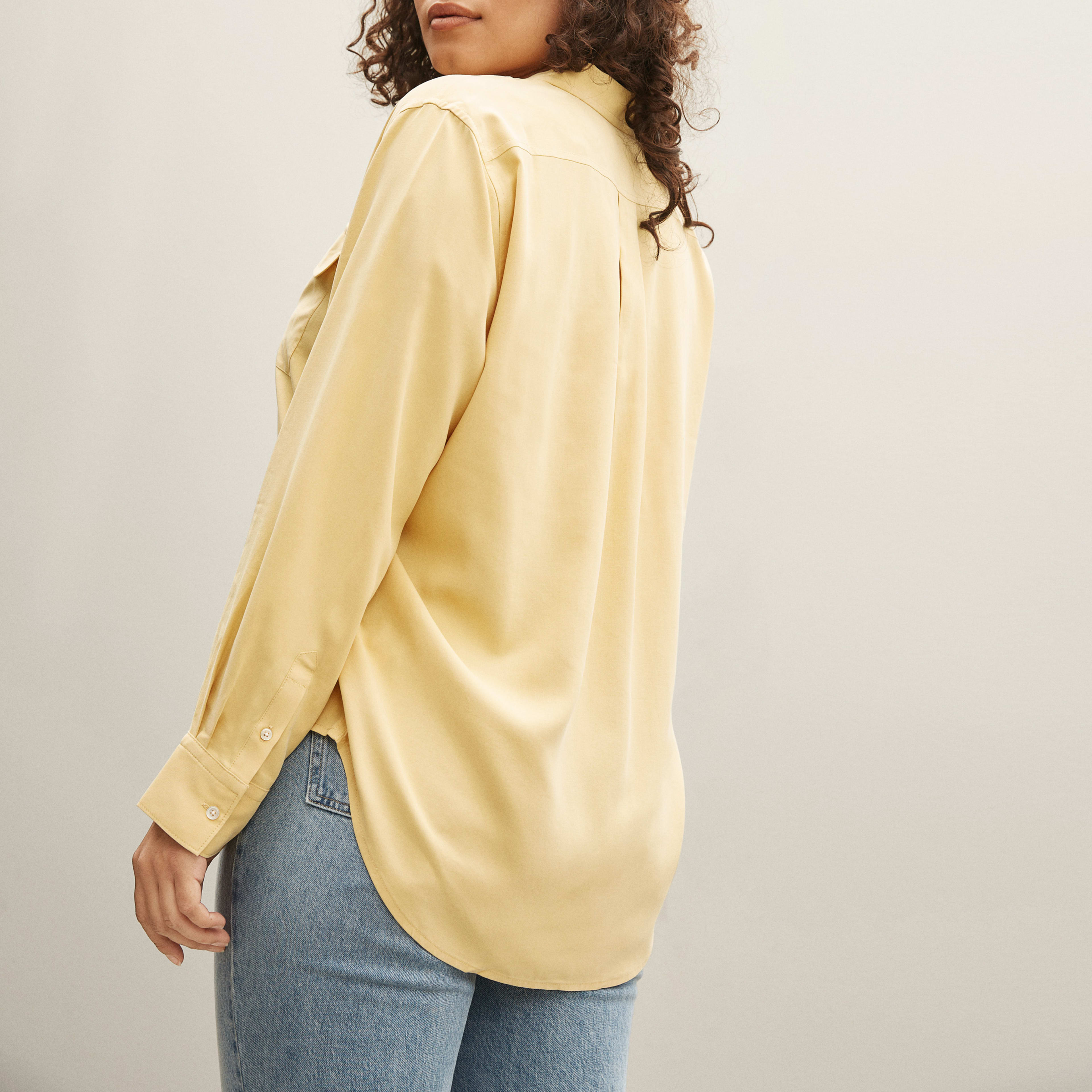 The Washable Silk Relaxed Shirt Buttercream Everlane