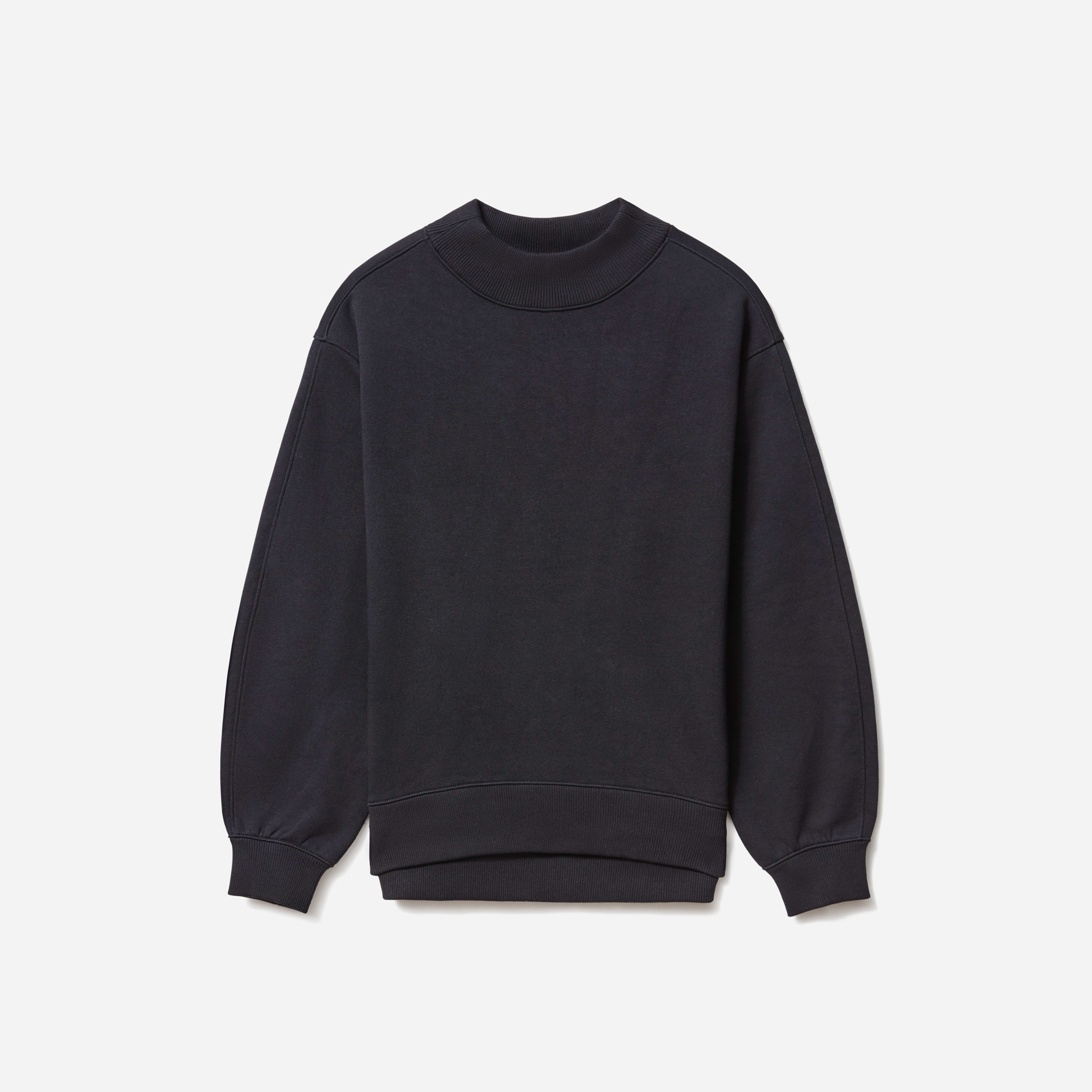 The ReNew Mockneck Sweatshirt Black – Everlane