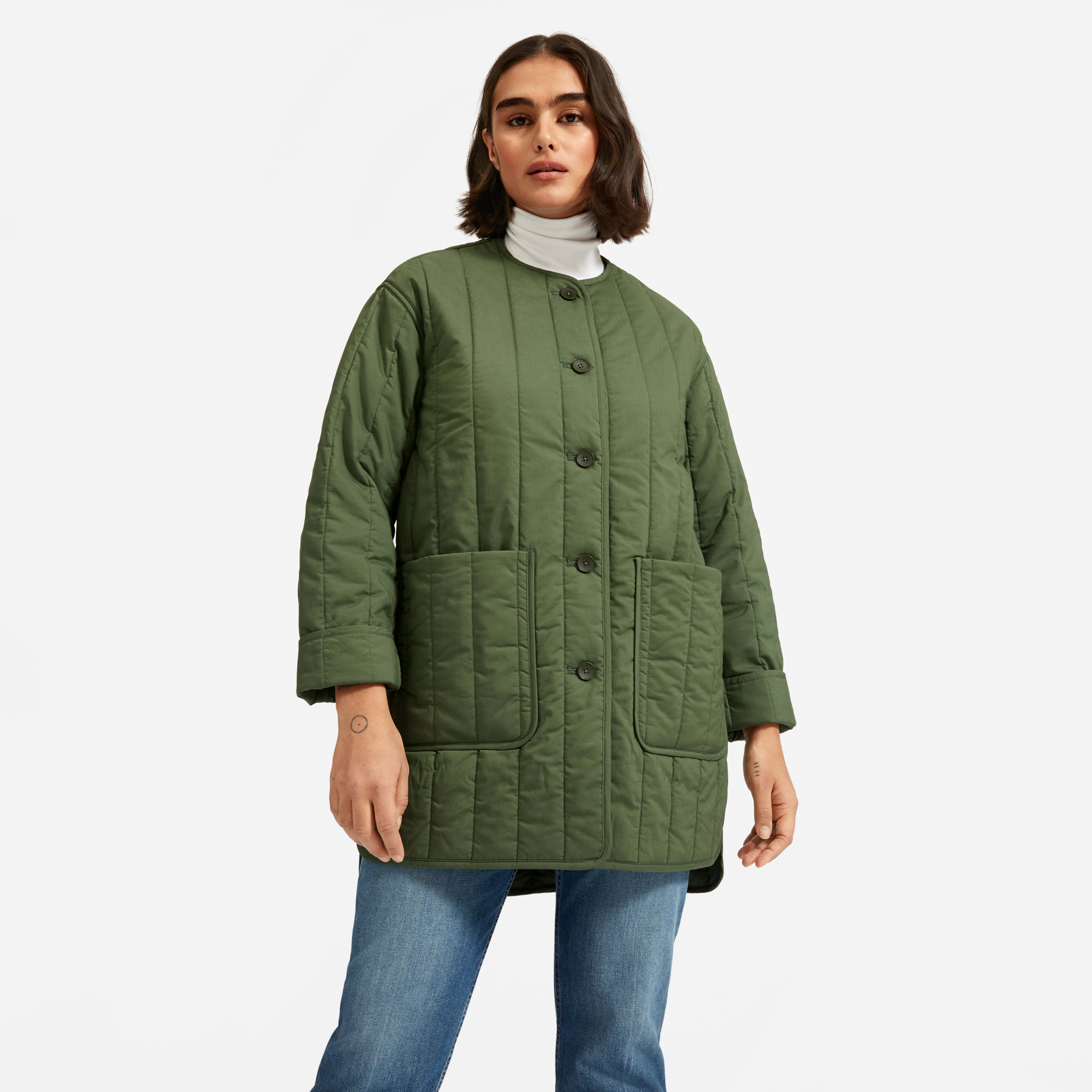 The Cotton Quilted Jacket Clover – Everlane