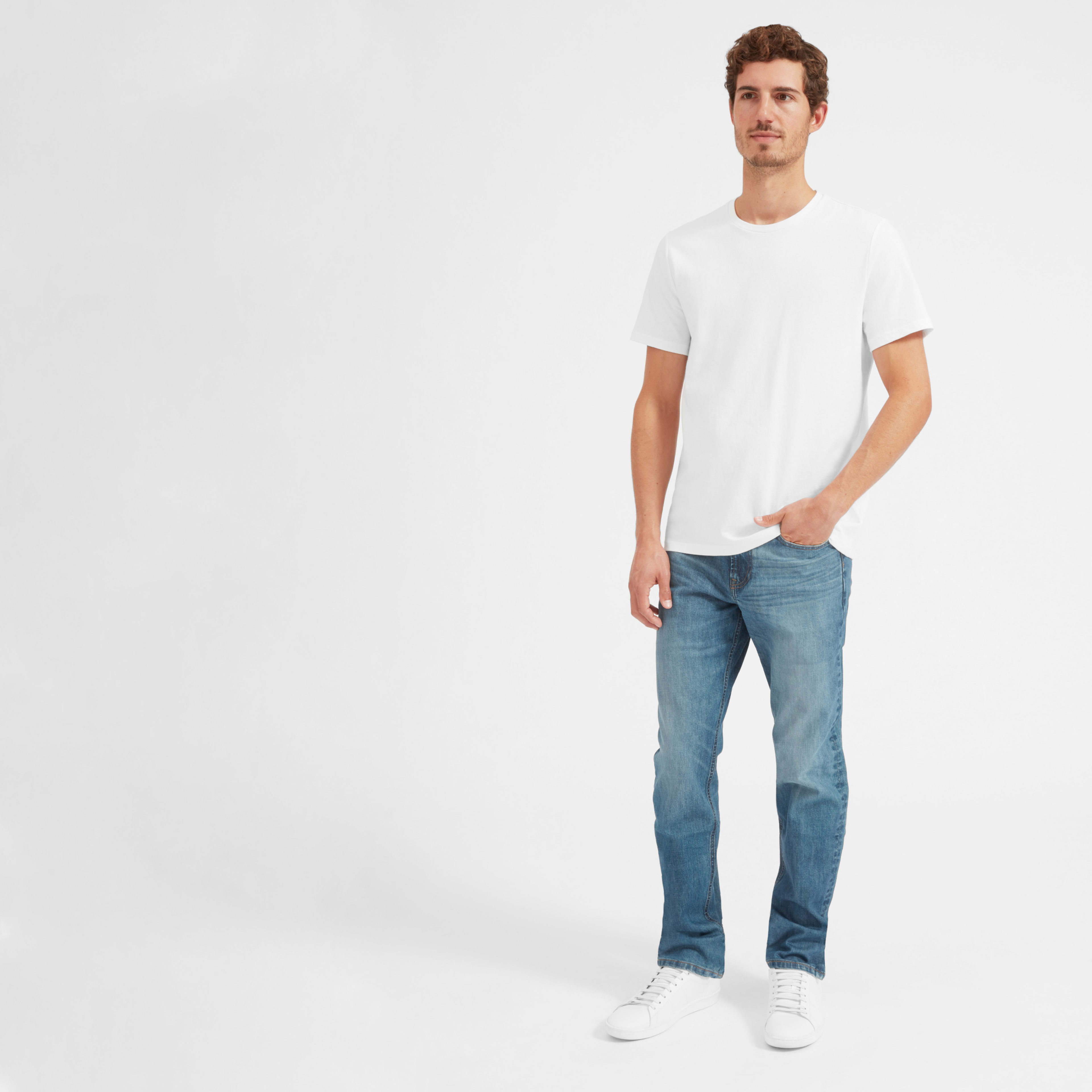 The Straight Fit Jean Mid Blue Everlane