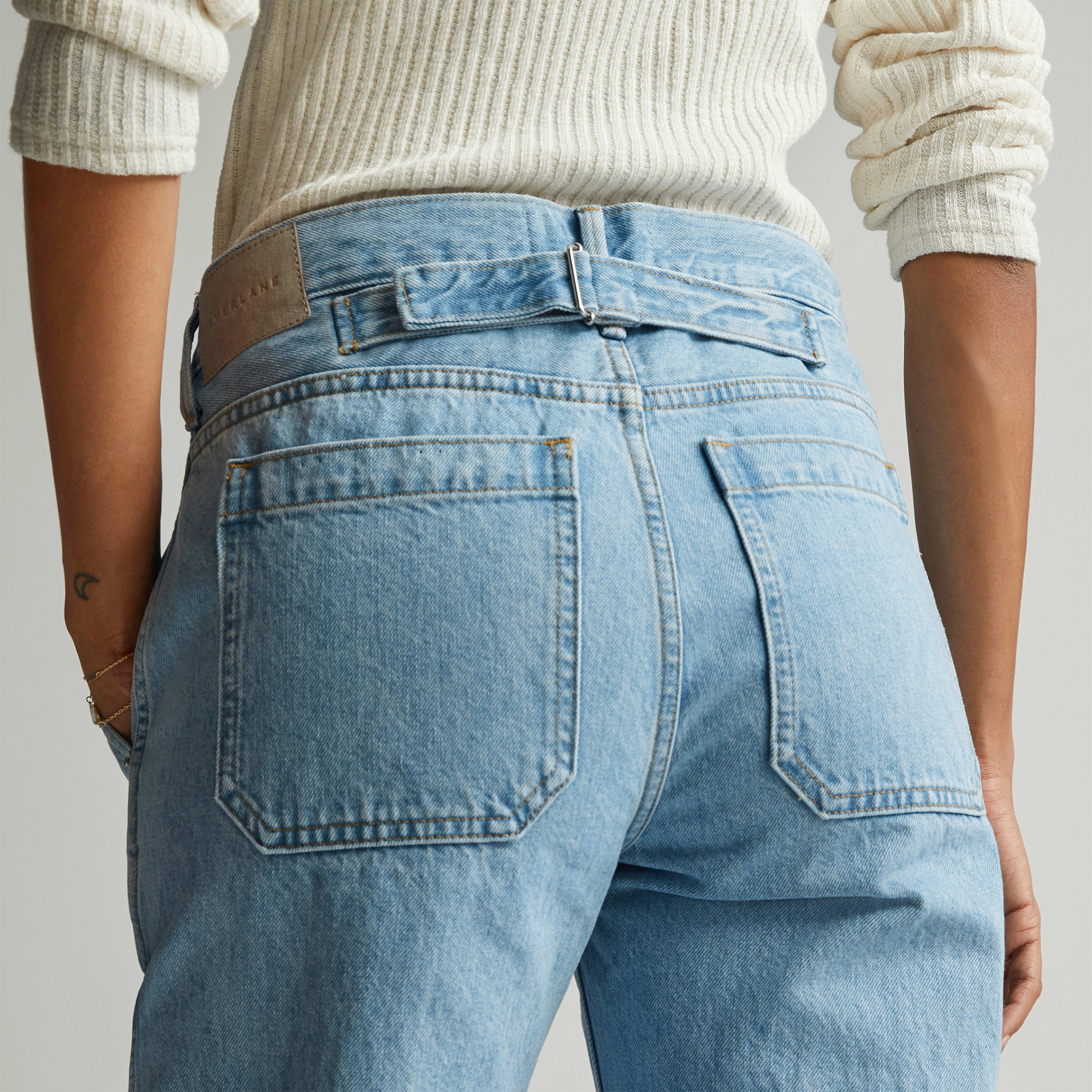 The Cinch Back Utility Jean Sunkissed Blue Everlane