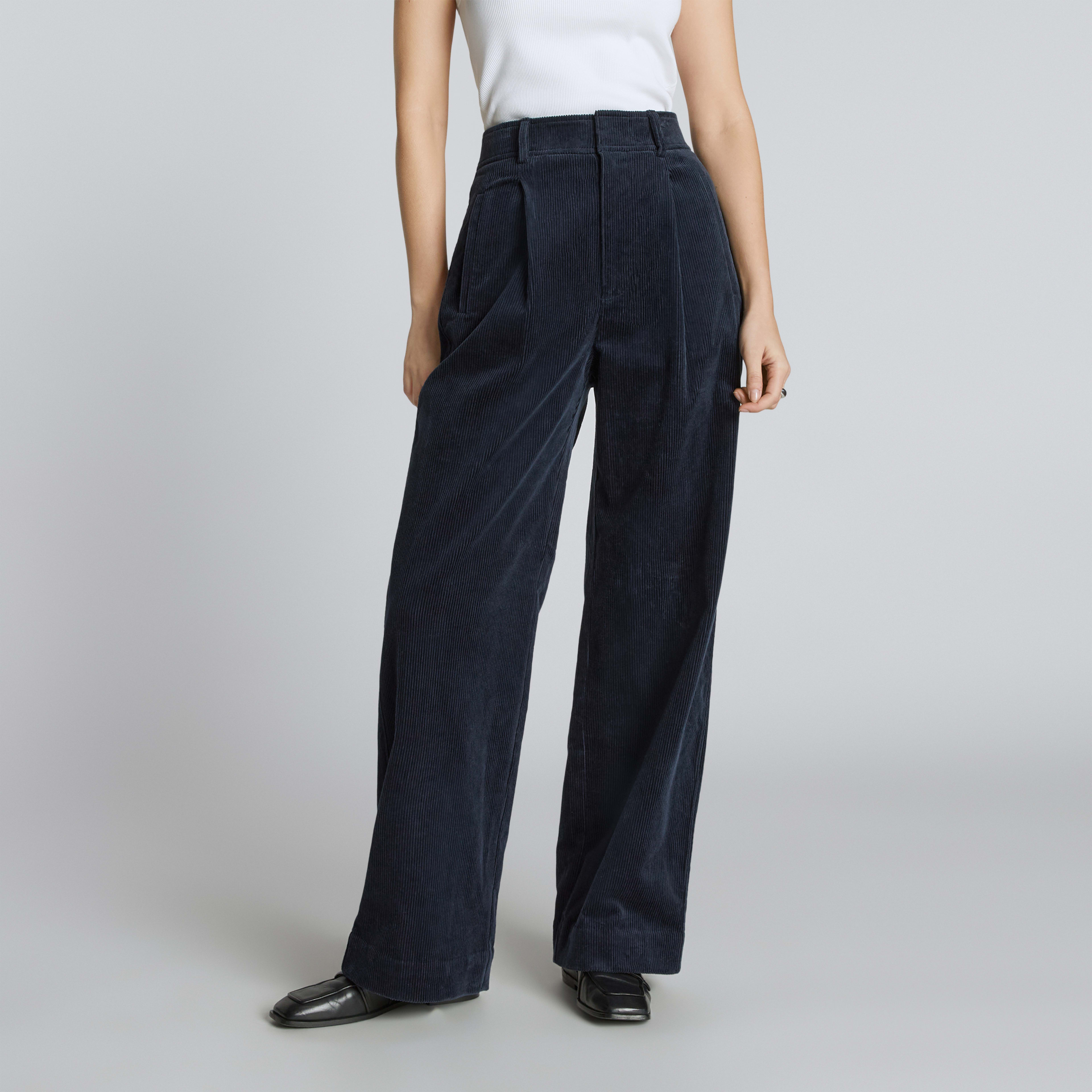 The Corduroy WayHigh® Drape Pant Navy Everlane