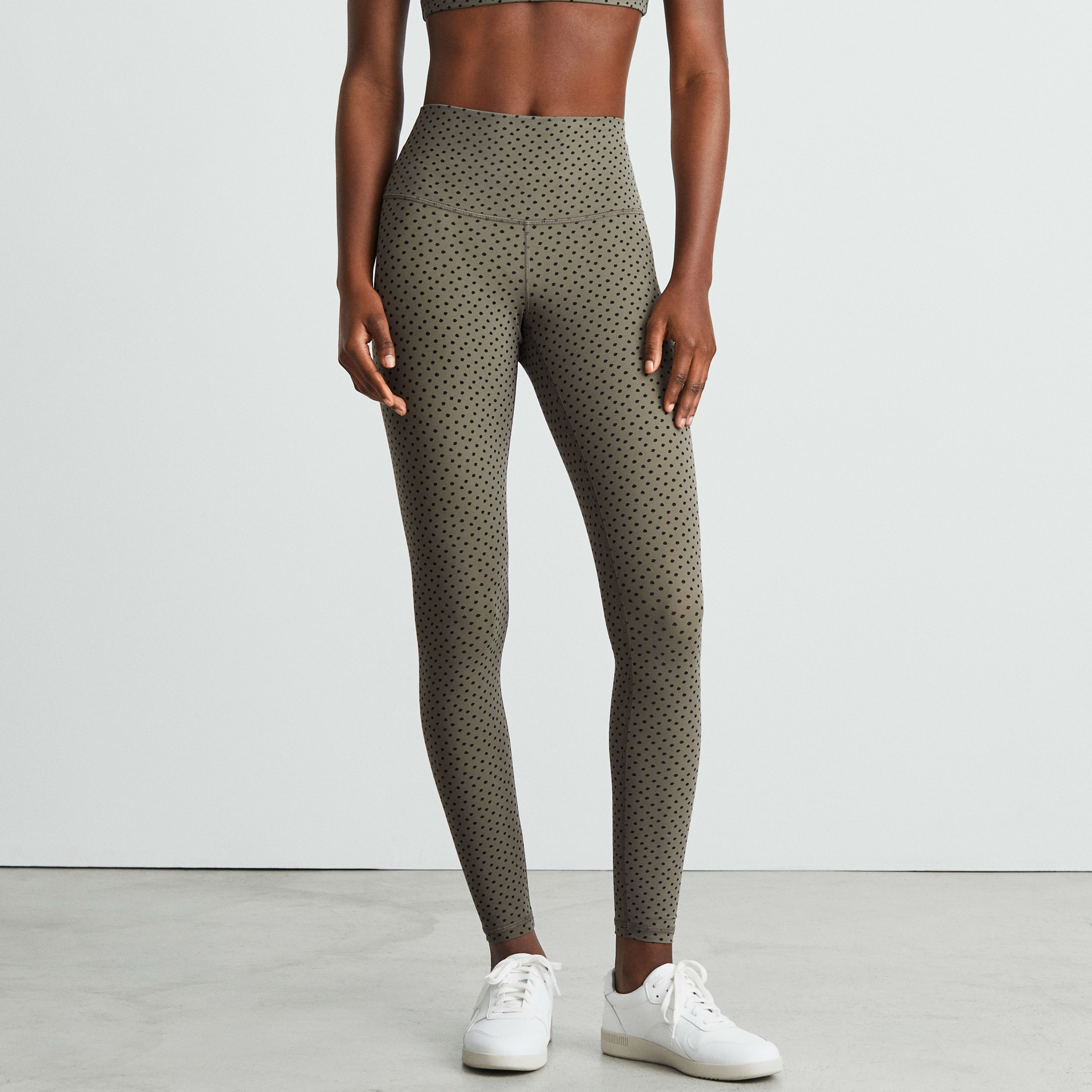 The Perform Legging Dark Taupe Polka Dot Everlane