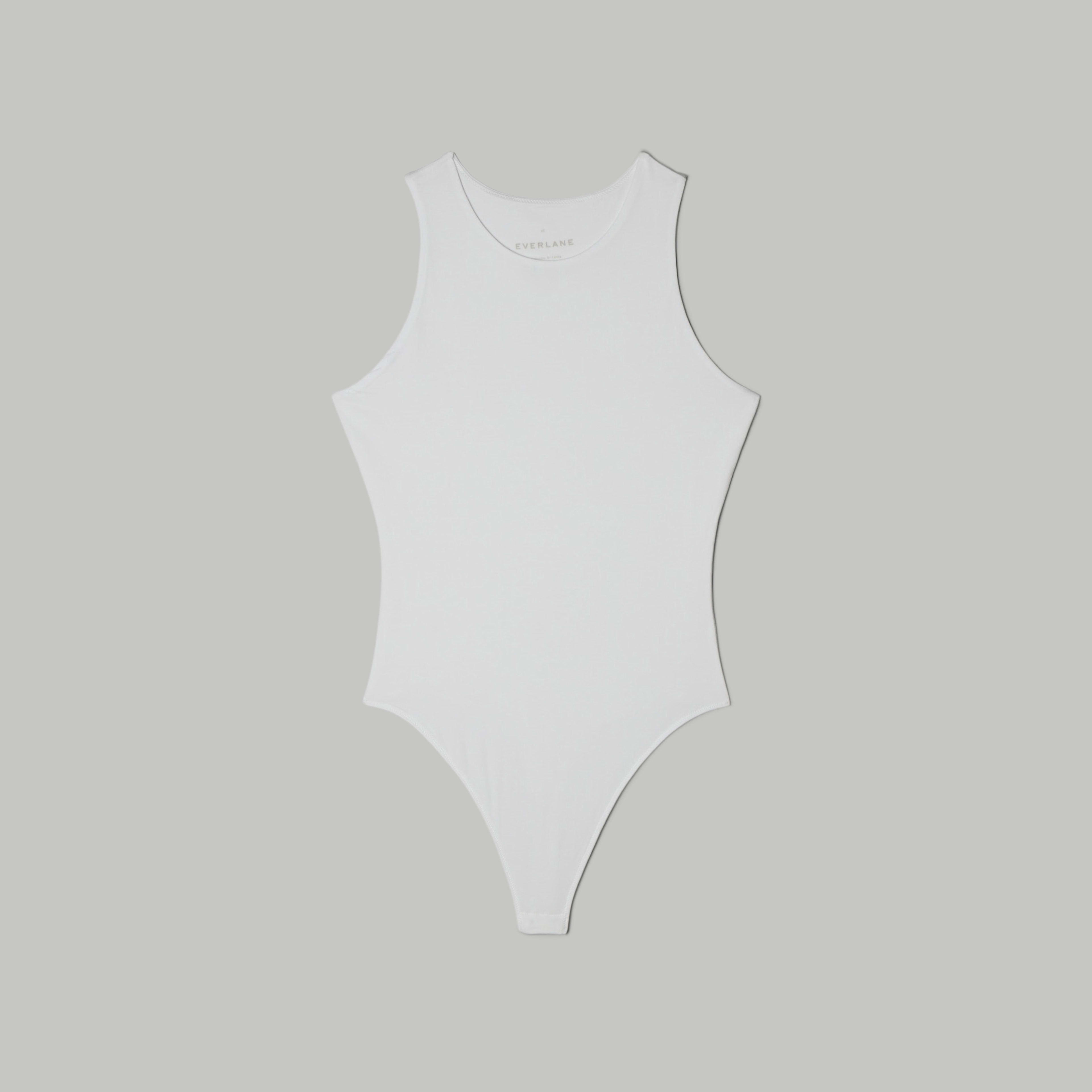 The Cutaway Tank Bodysuit White Everlane