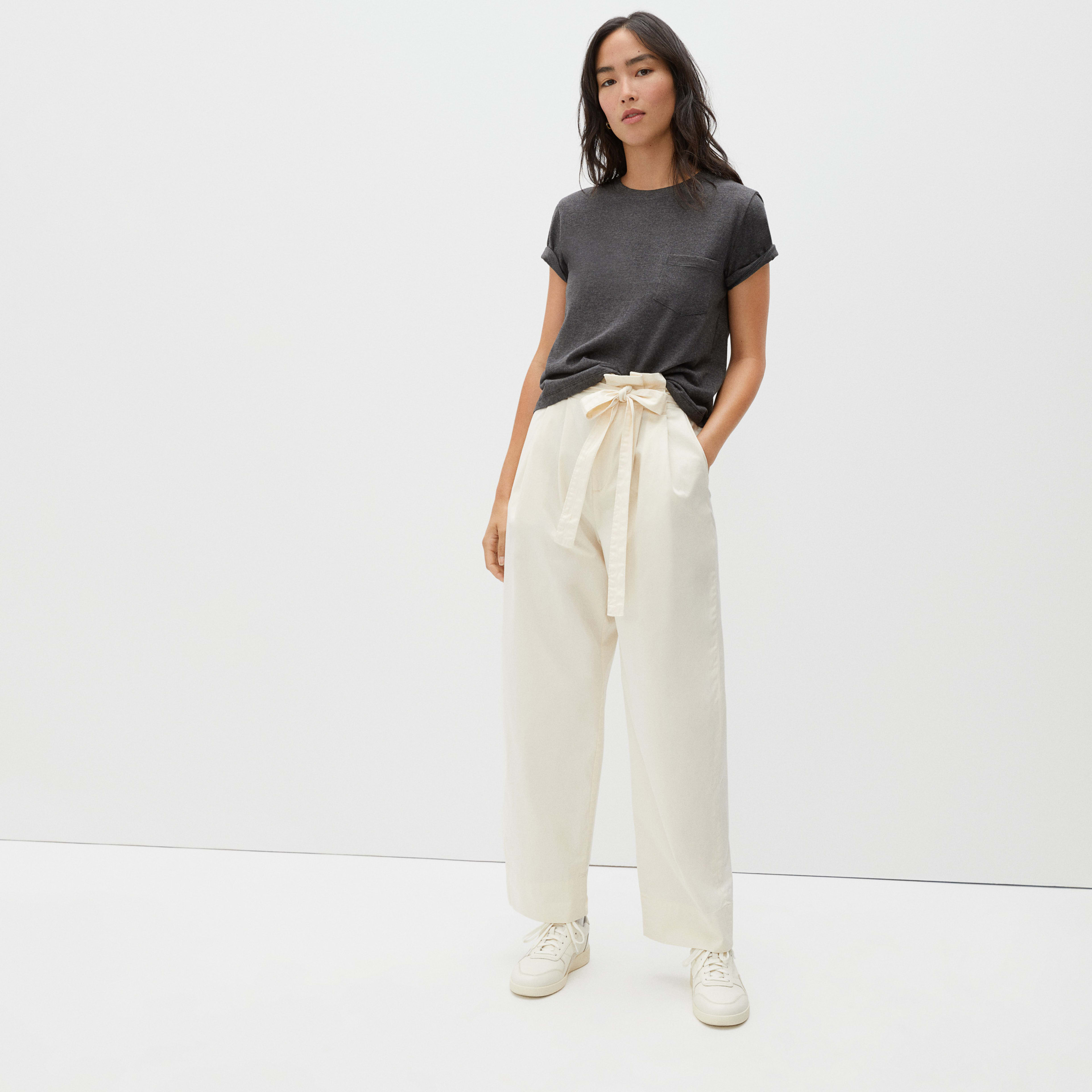 The Organic Cotton Box-Cut Tee Charcoal – Everlane