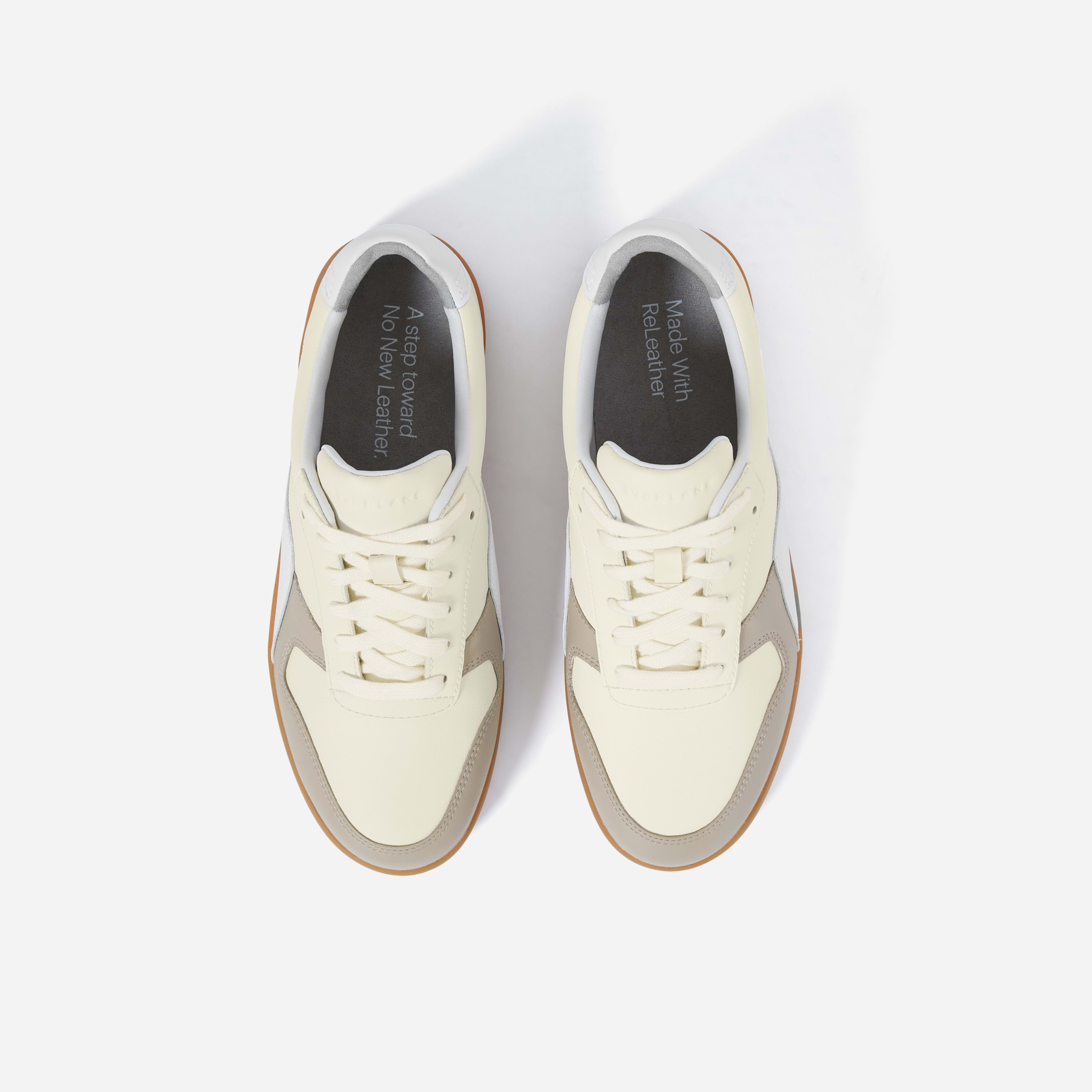 The ReLeather® Court Sneaker Off White / Light Grey Everlane