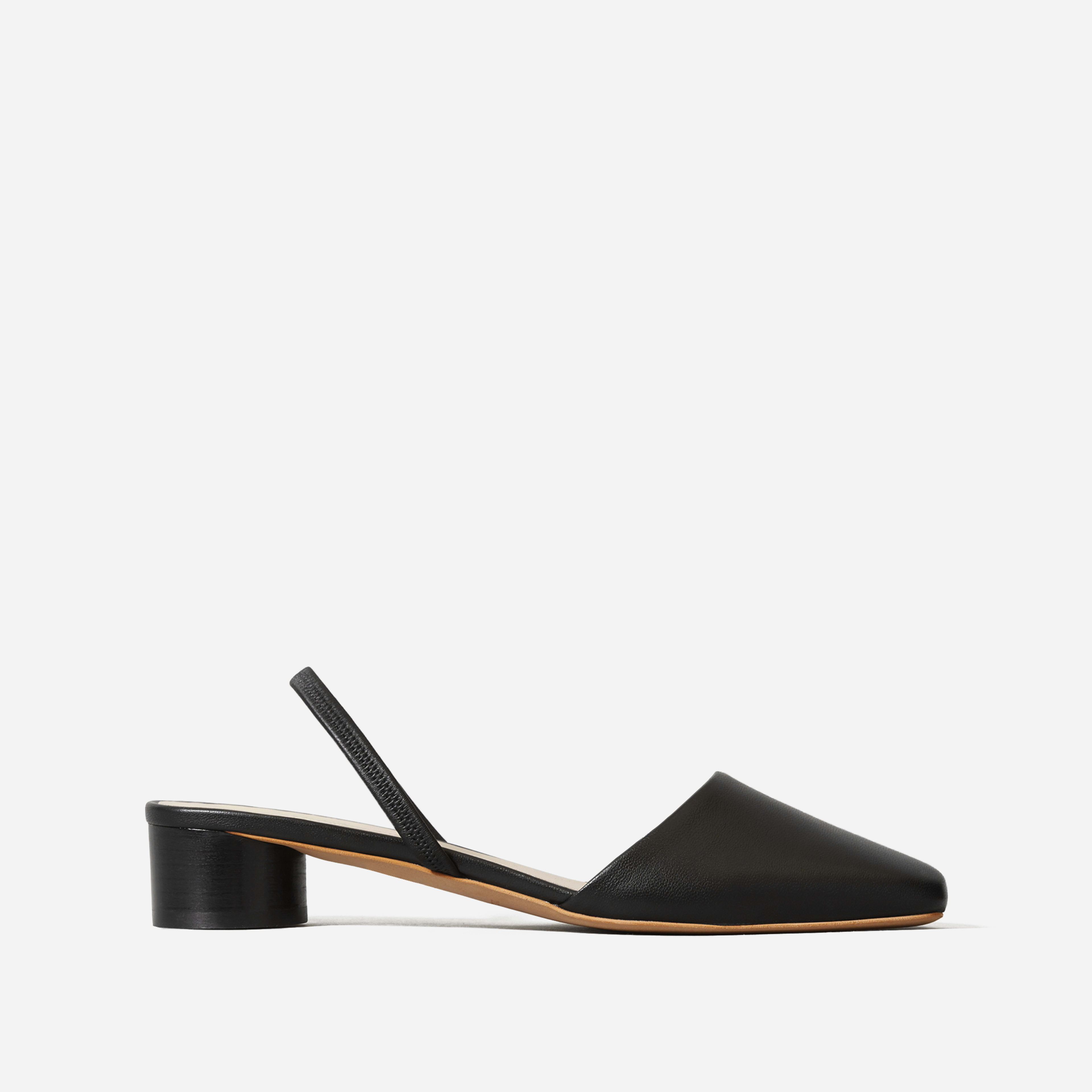 The Tapered Square Toe Slingback Black – Everlane