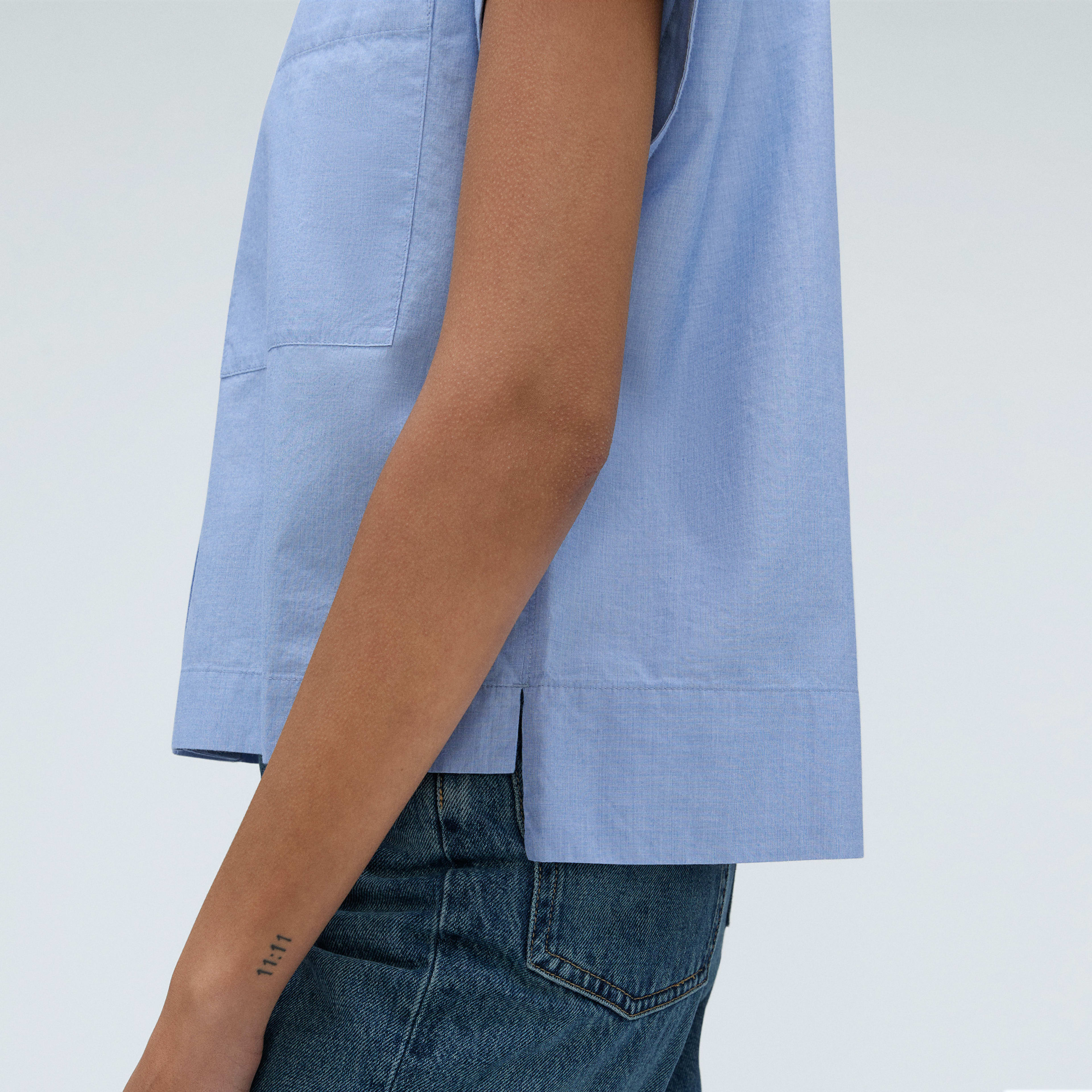 The ShortSleeve Box Shirt Slate Blue Everlane