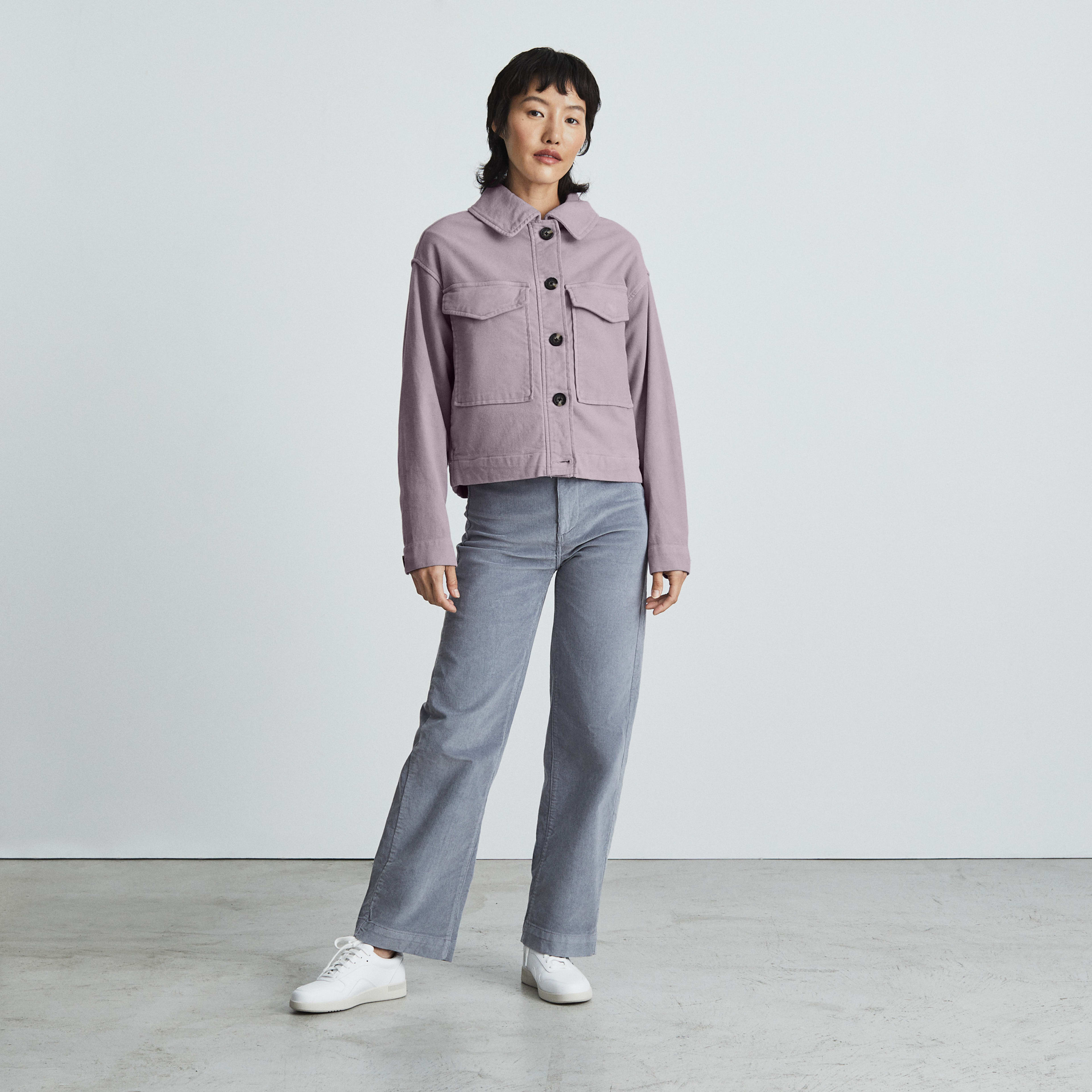 The Moleskin Utility Jacket Dusty Lavender Everlane