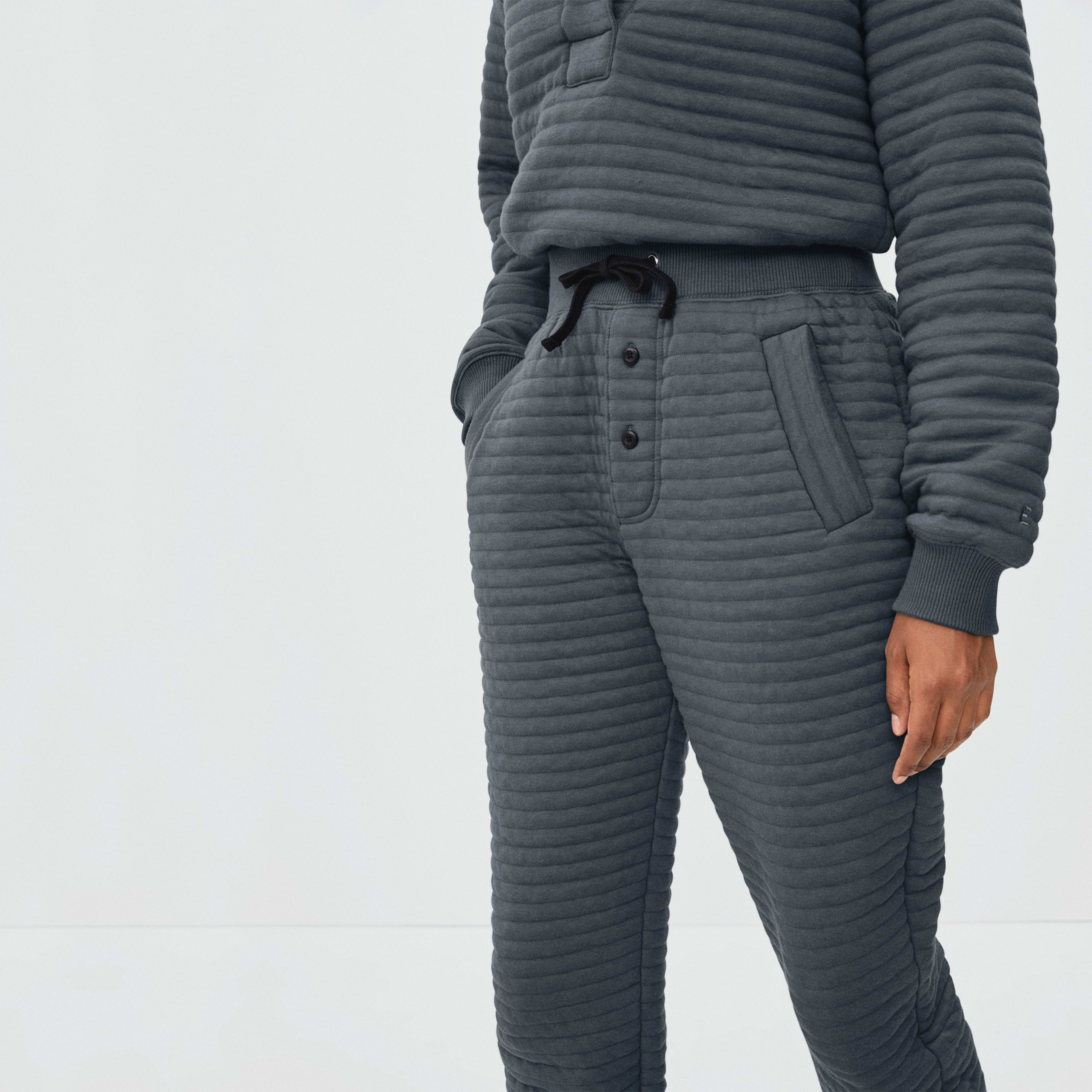 The Organic Cotton Quilted Jogger Slate Everlane