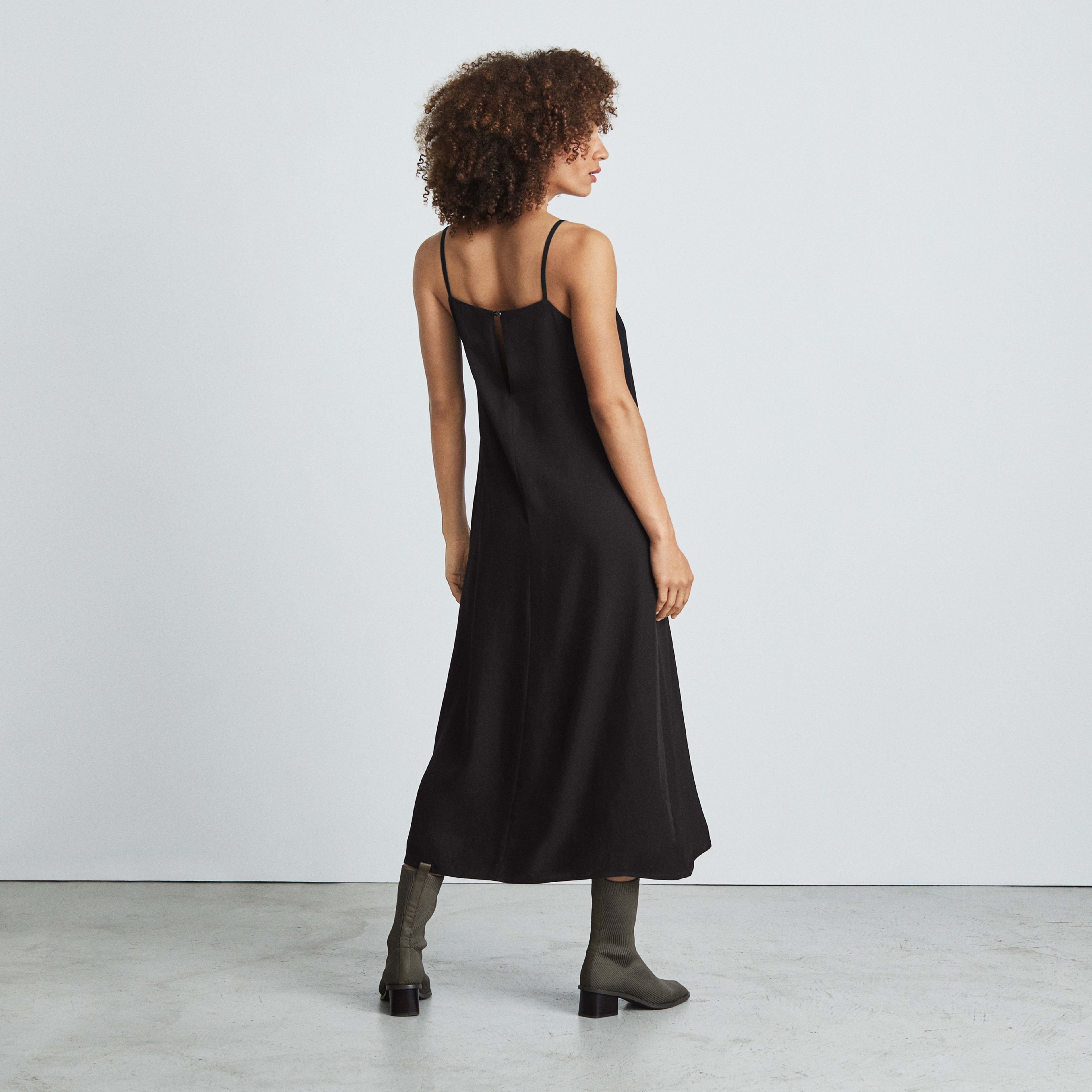 The Japanese GoWeave Slip Dress Black Everlane