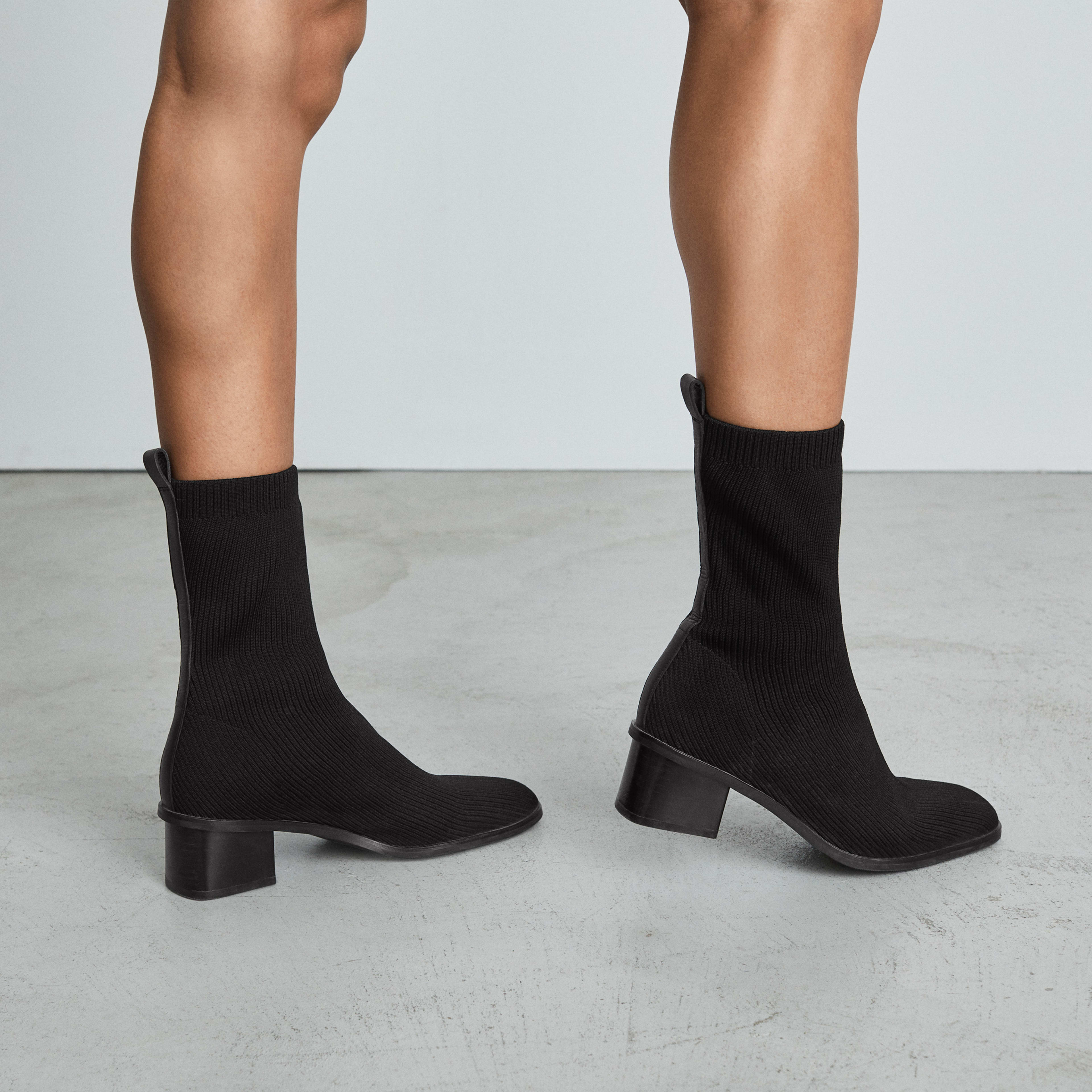 The High Ankle Glove Boot In Reknit® Black Everlane