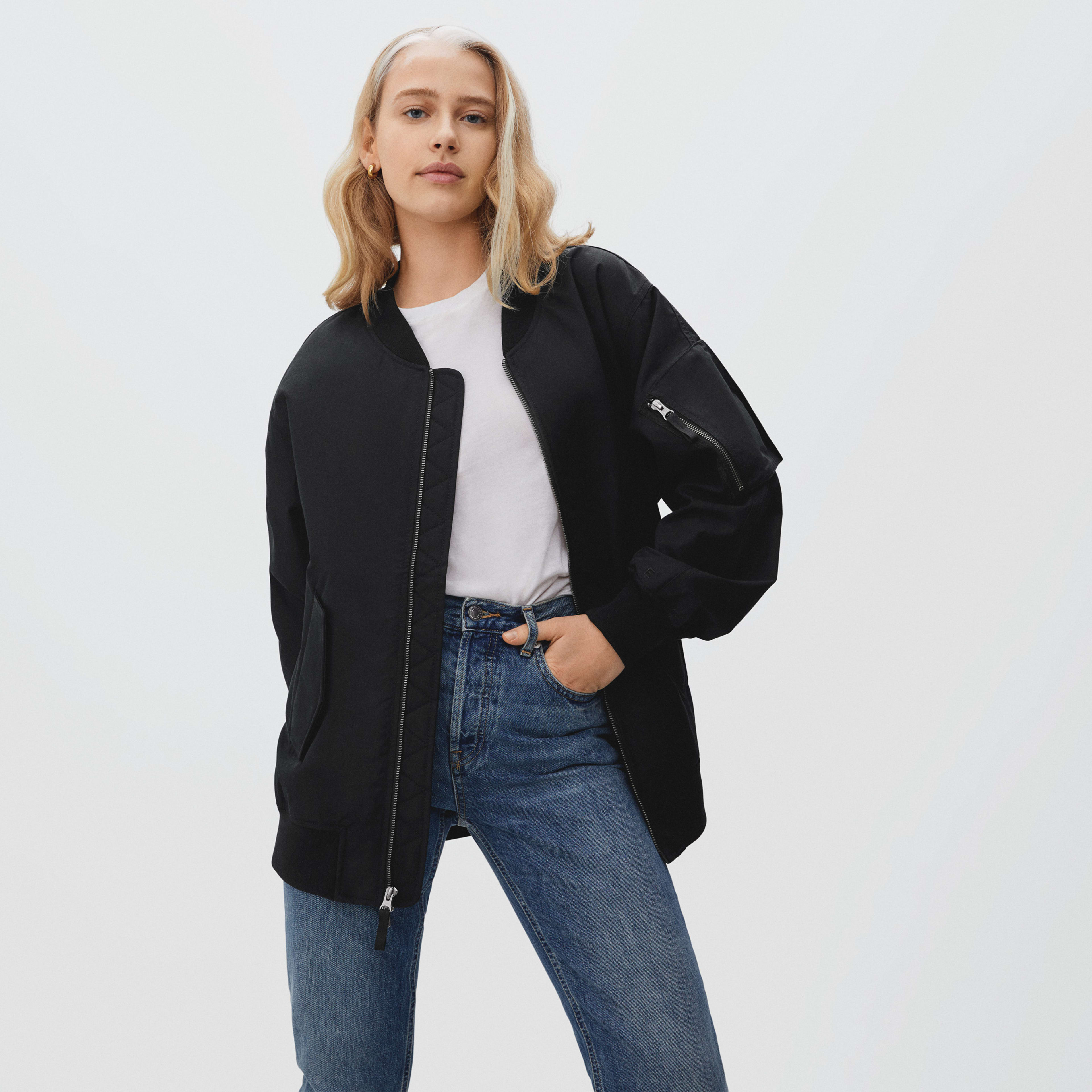 The Bomber Jacket Black Everlane