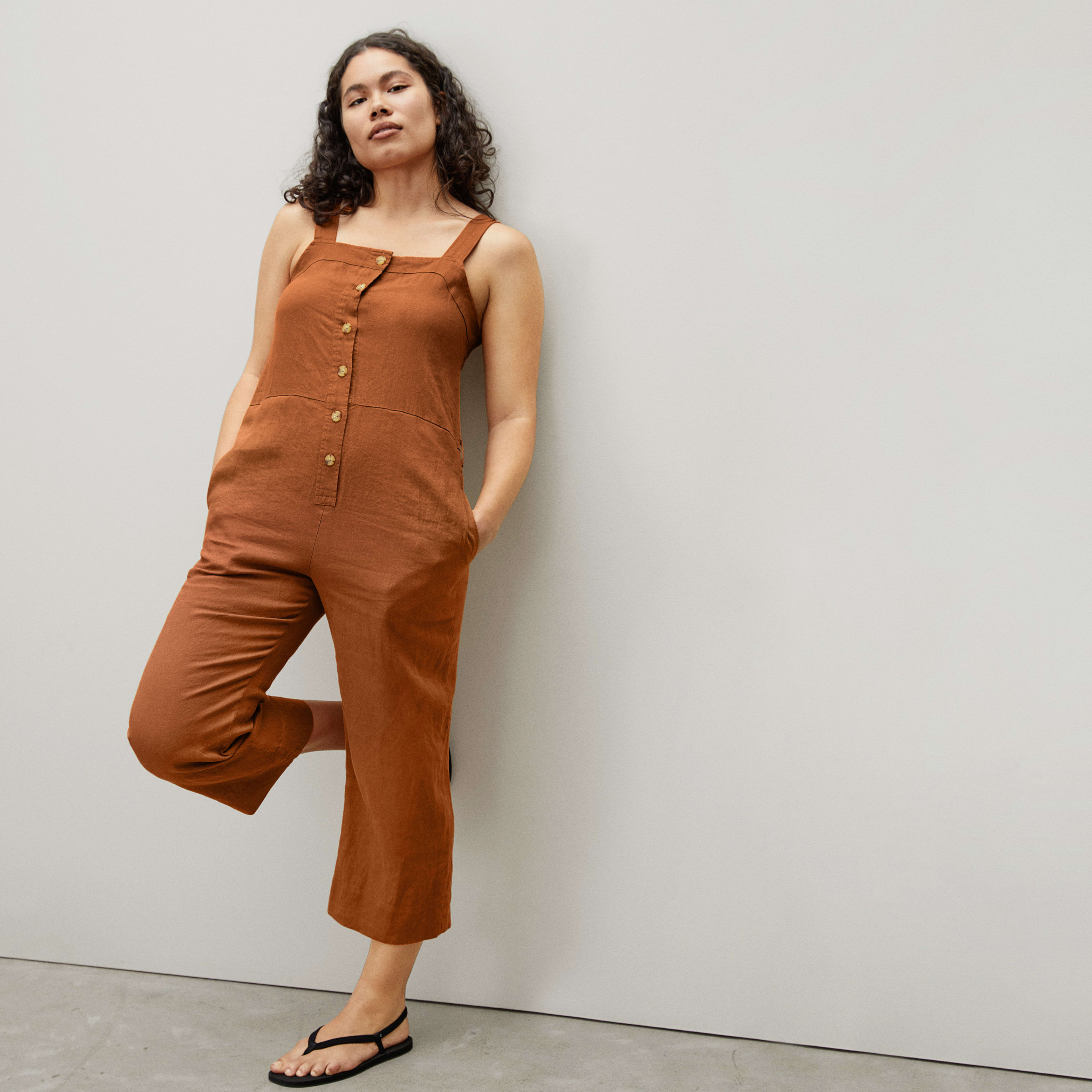 The Linen Picnic Jumpsuit Honey Everlane