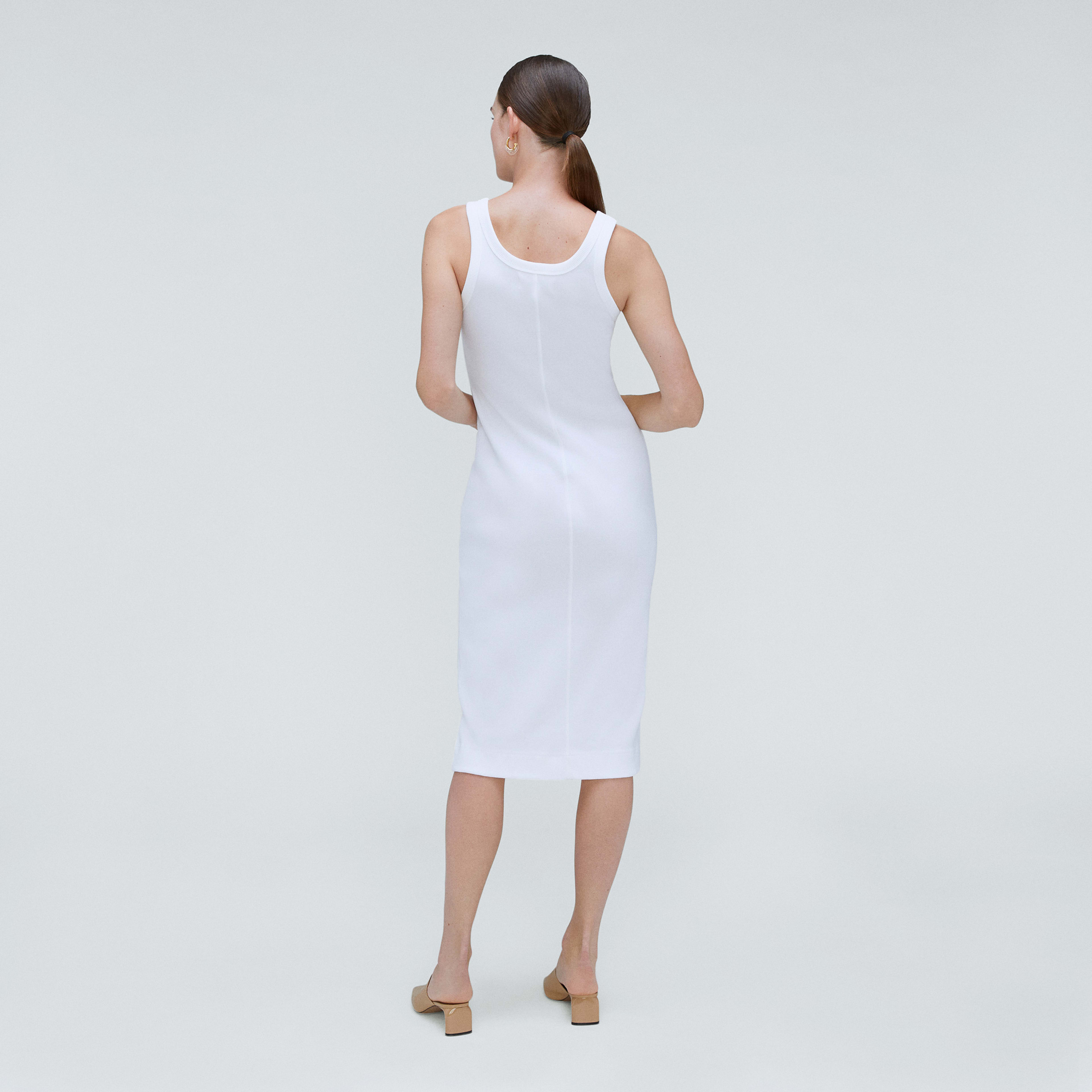 The Ribbed Tank Dress White Everlane