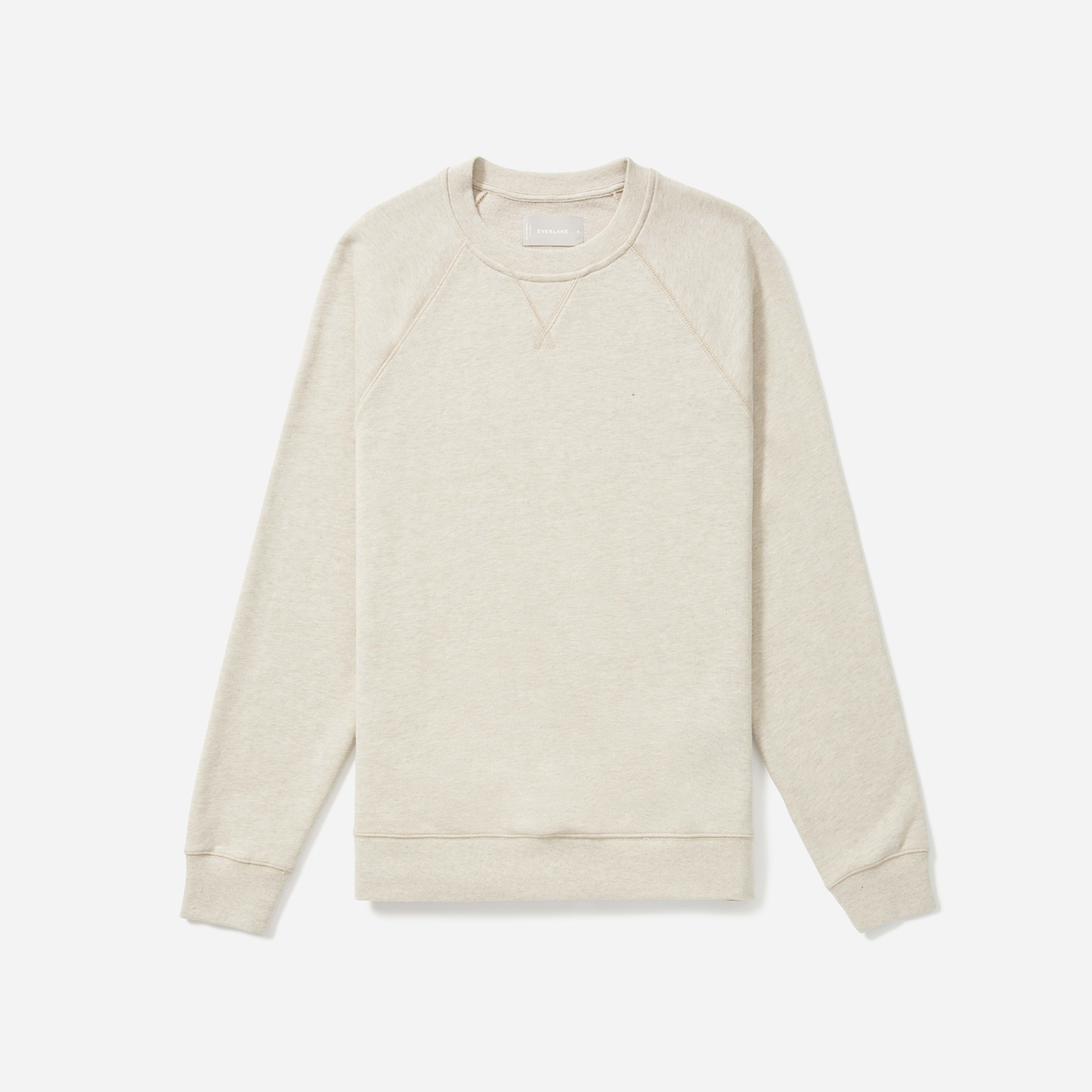 The Lightweight French Terry Crew Heathered Tan – Everlane