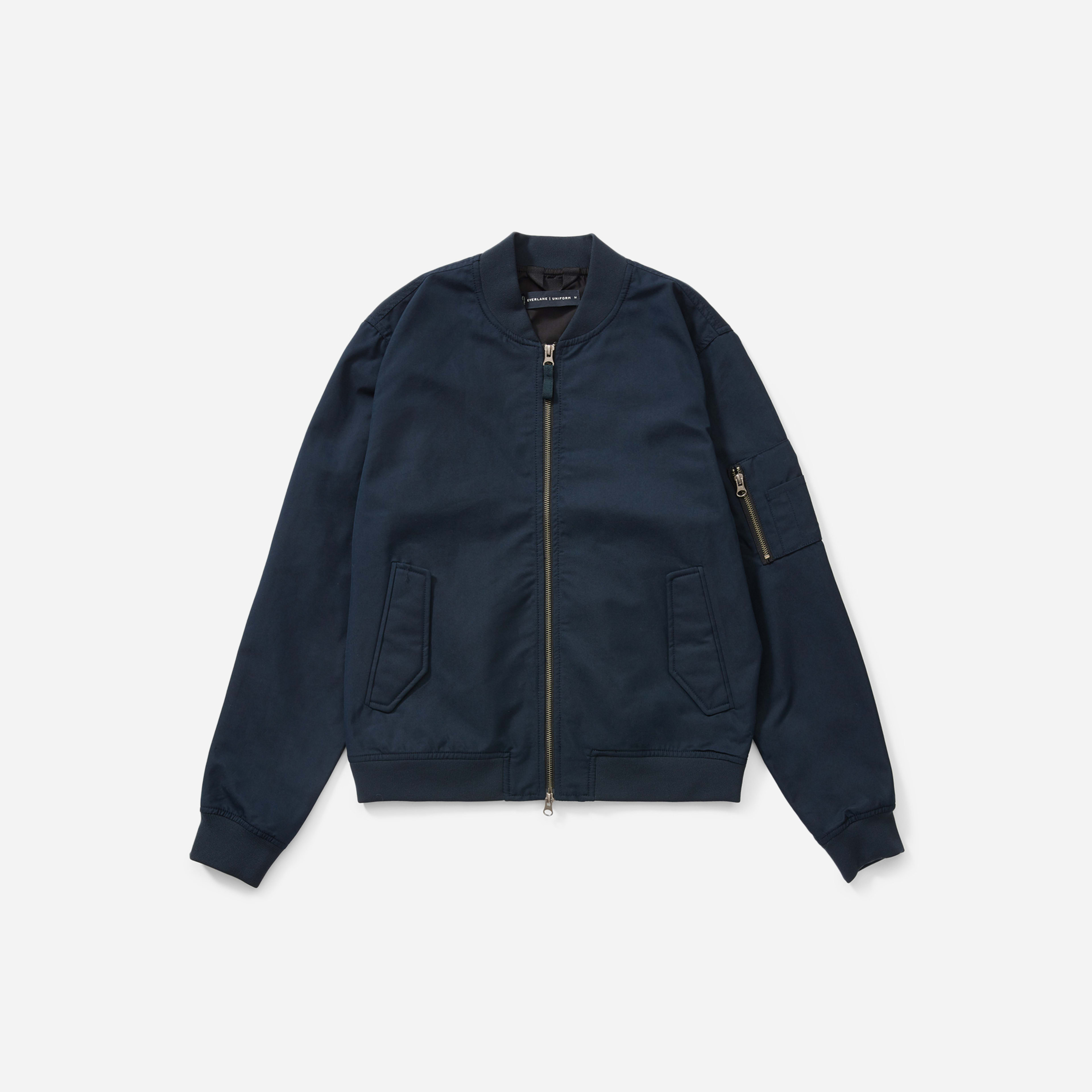The Bomber Jacket Uniform Navy Everlane