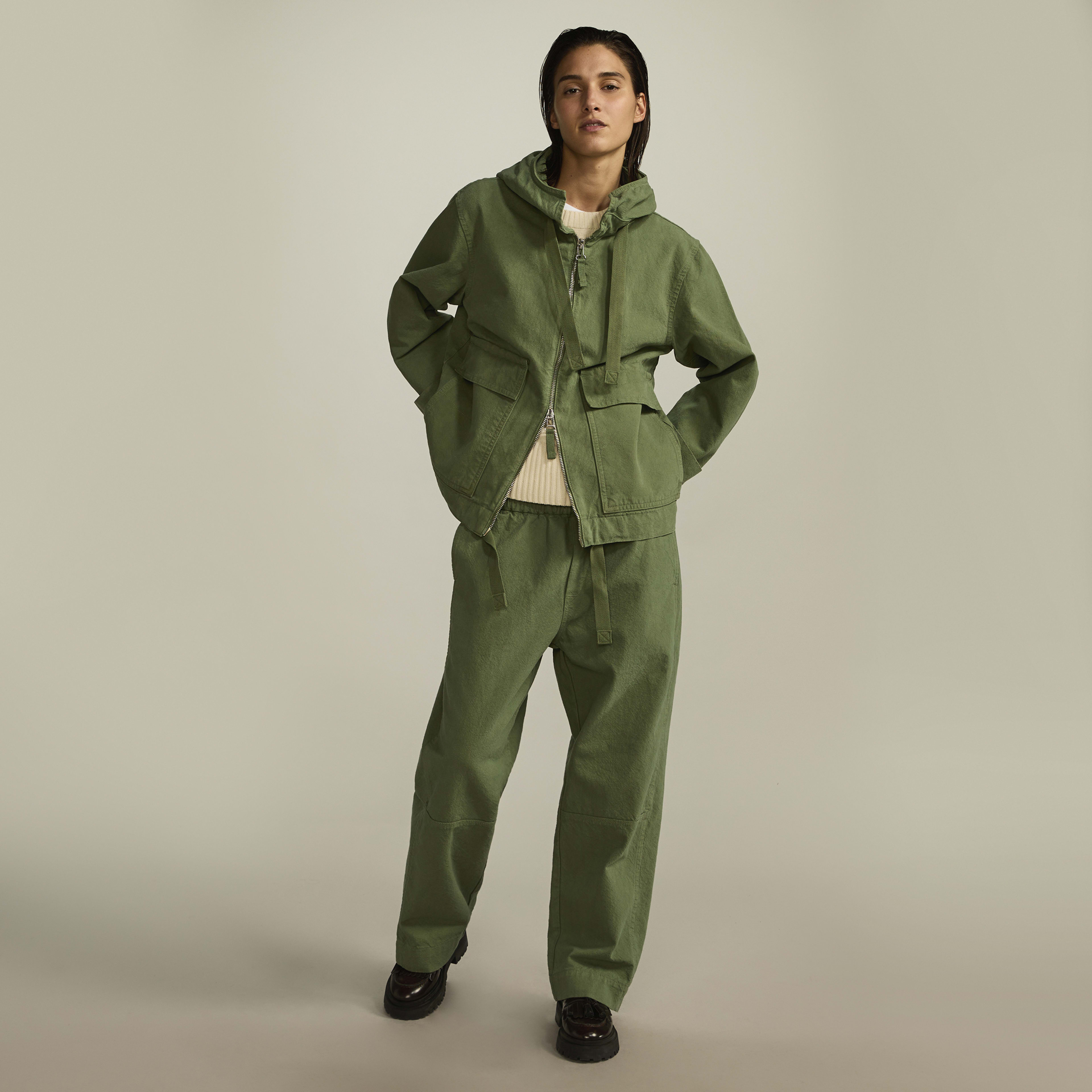 The Canvas Organic Cotton Anorak Forest Green Everlane
