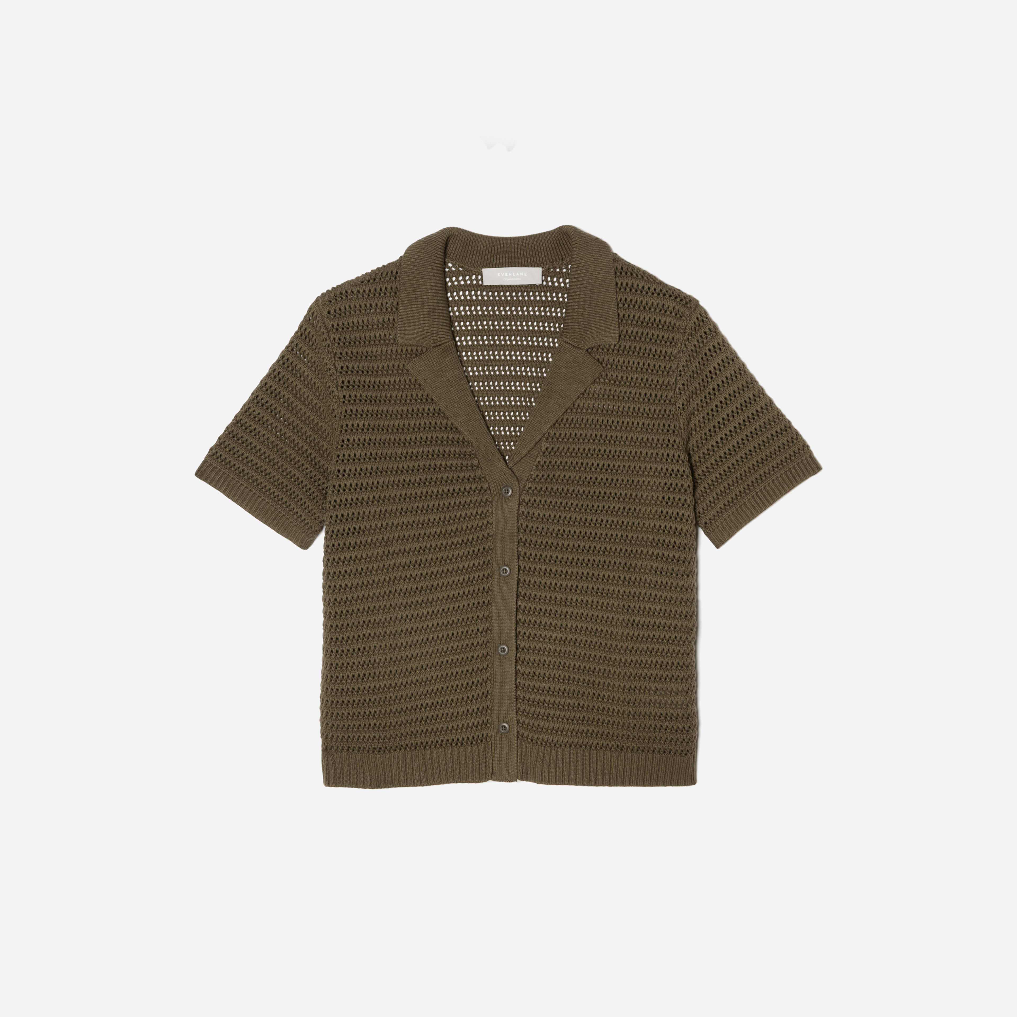 The Crochet Knit Polo Beech Everlane