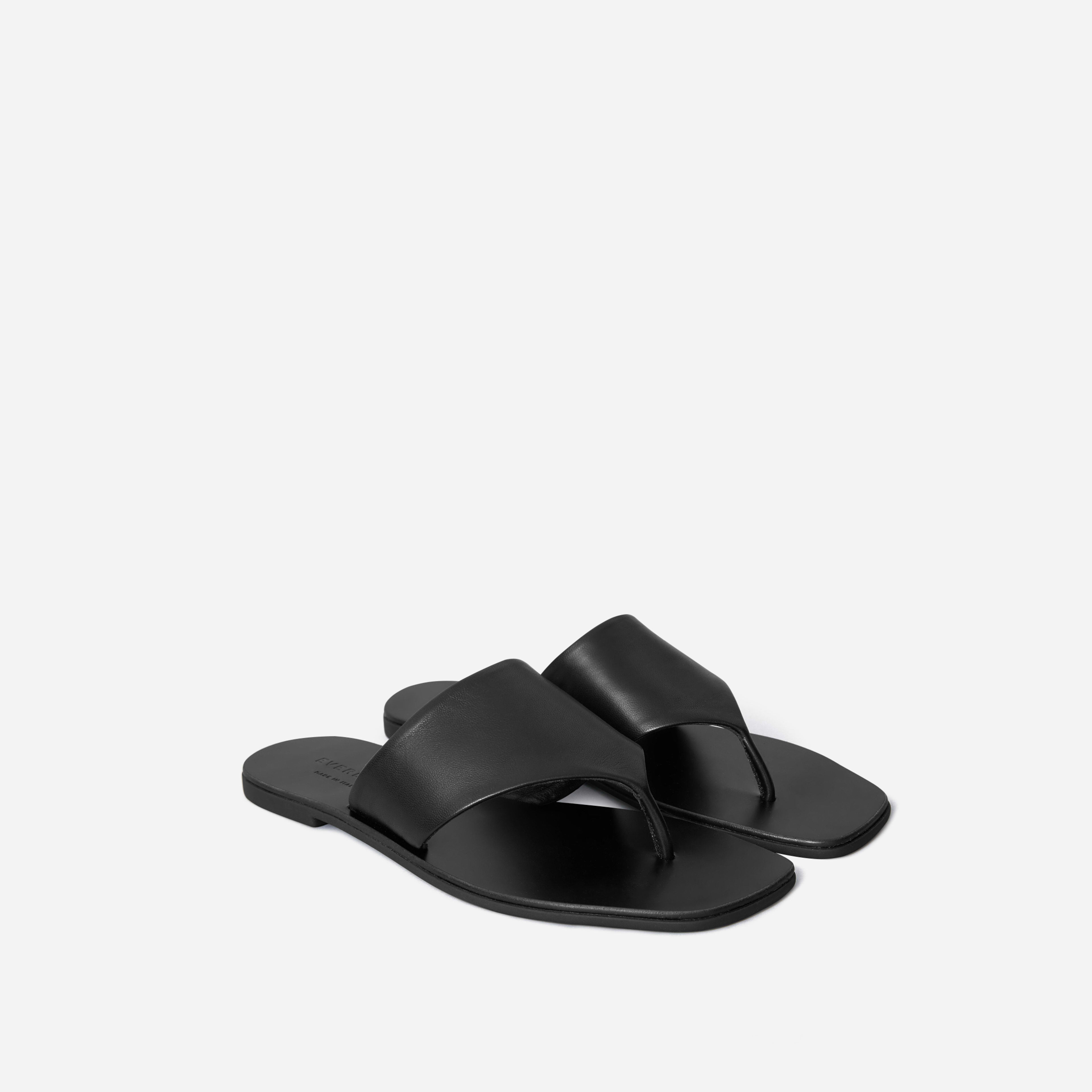 The Leather Thong Sandal Black – Everlane