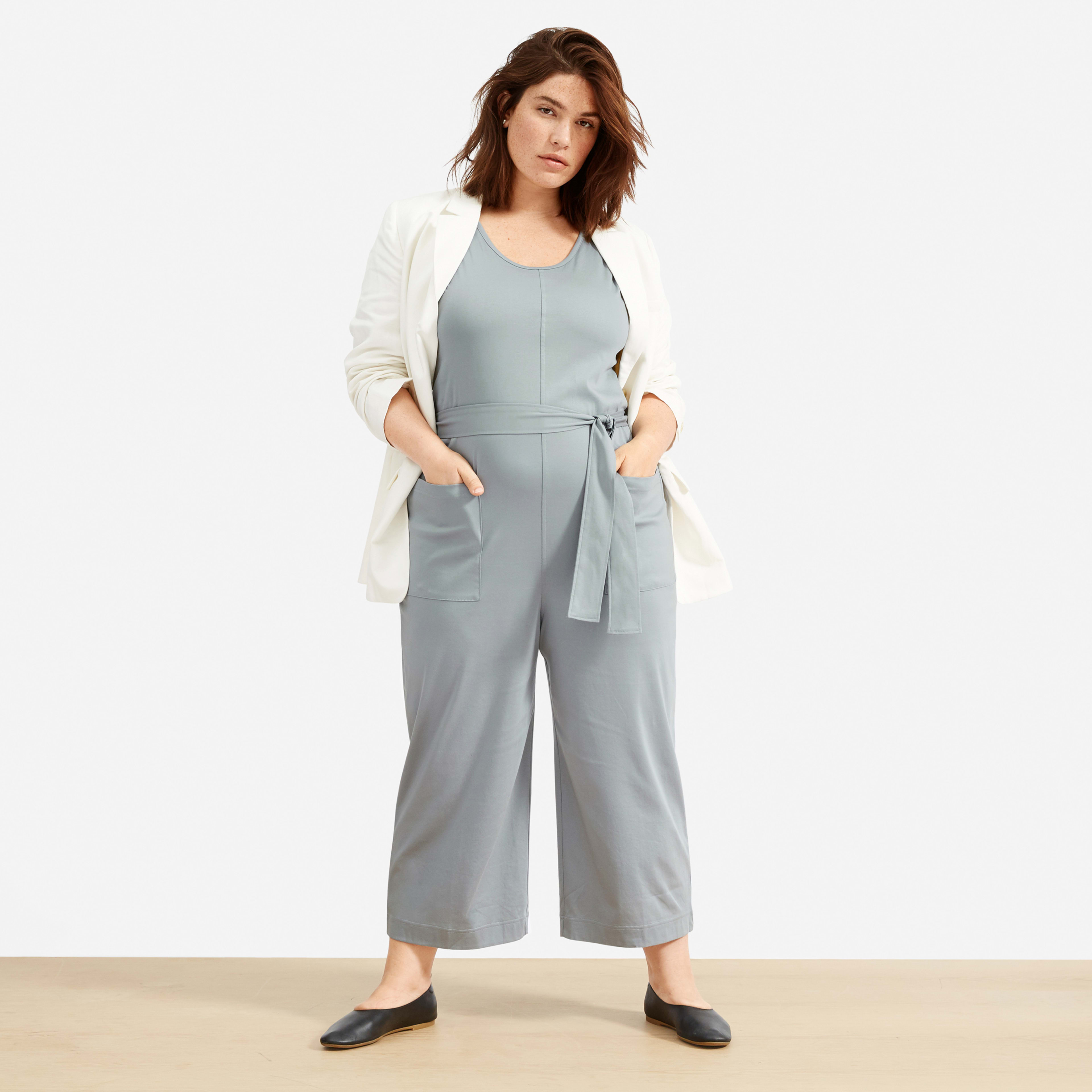 The Luxe Cotton Jumpsuit Faded Sage – Everlane