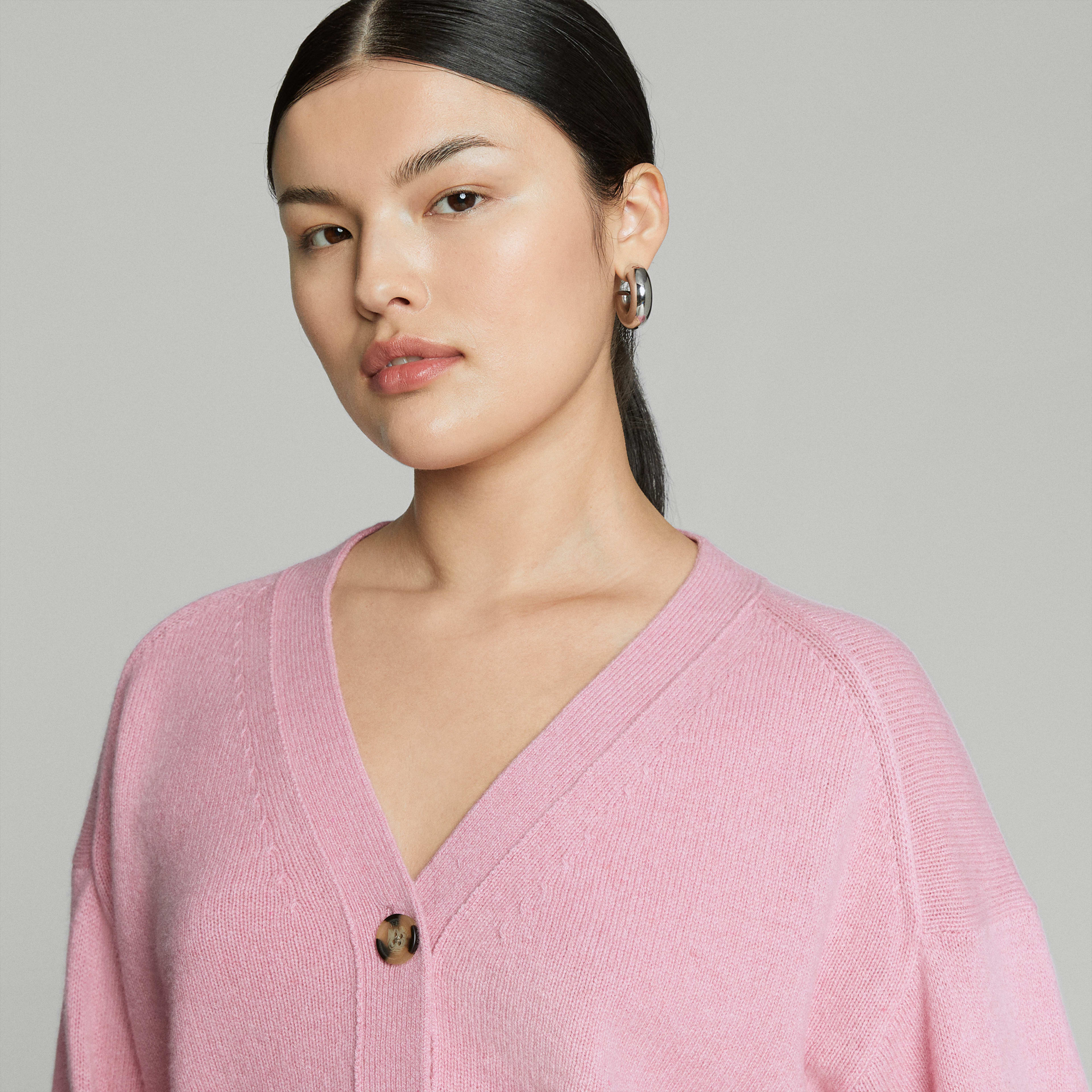 Marble Bubblegum Pink & Orange Cardigan - 7906