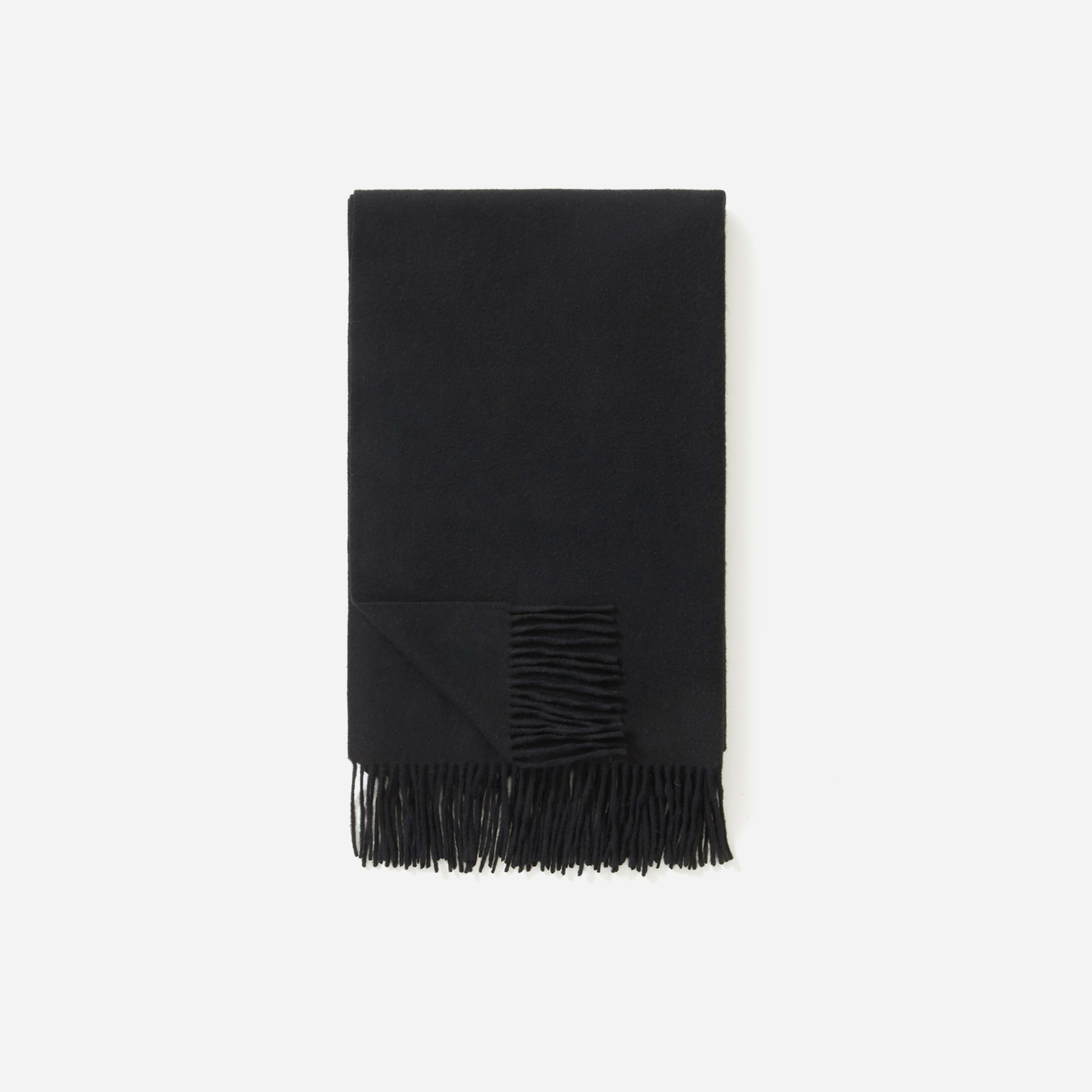 The WoolCashmere Blanket Scarf Black Everlane