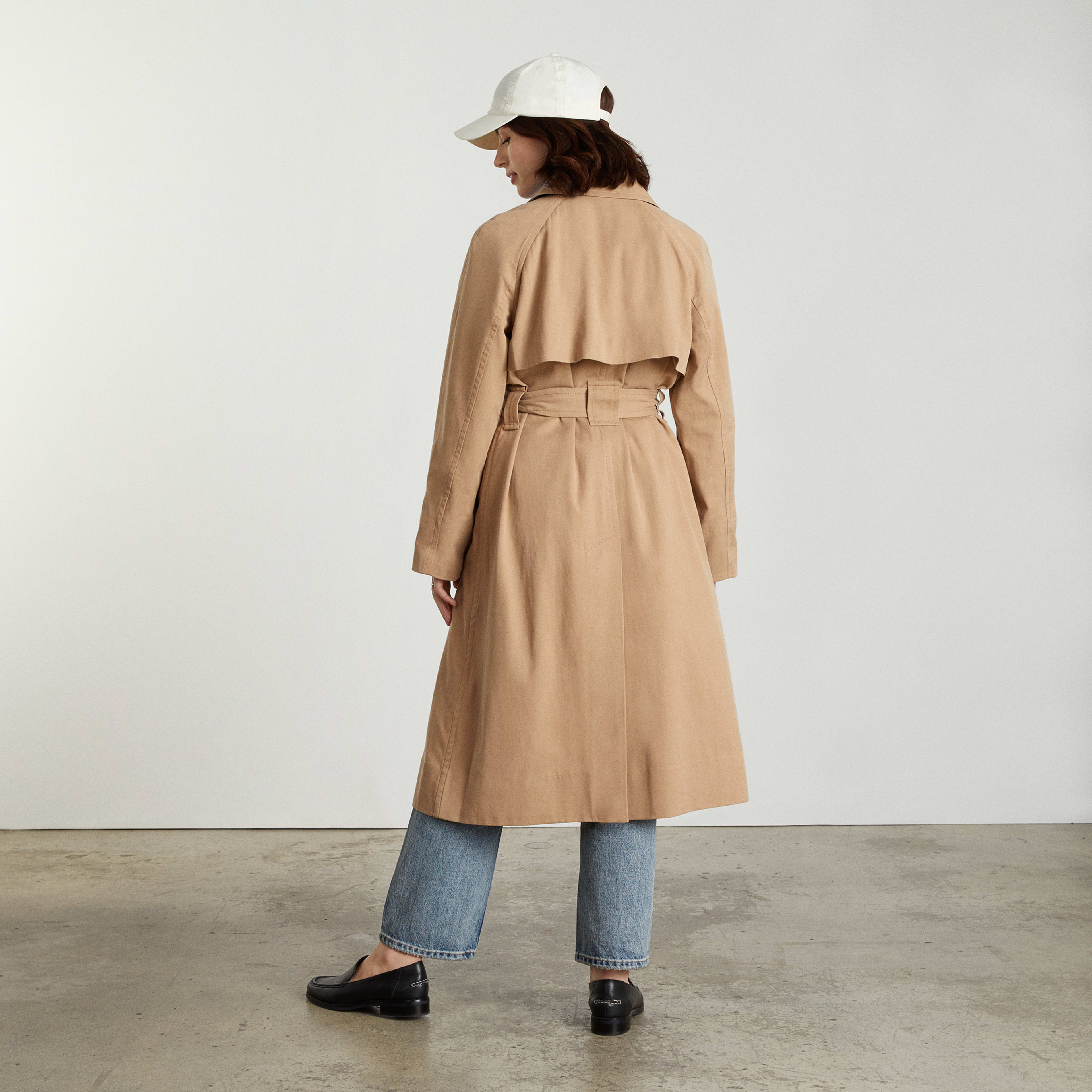 The Gathered Drape Trench Ash Brown Everlane