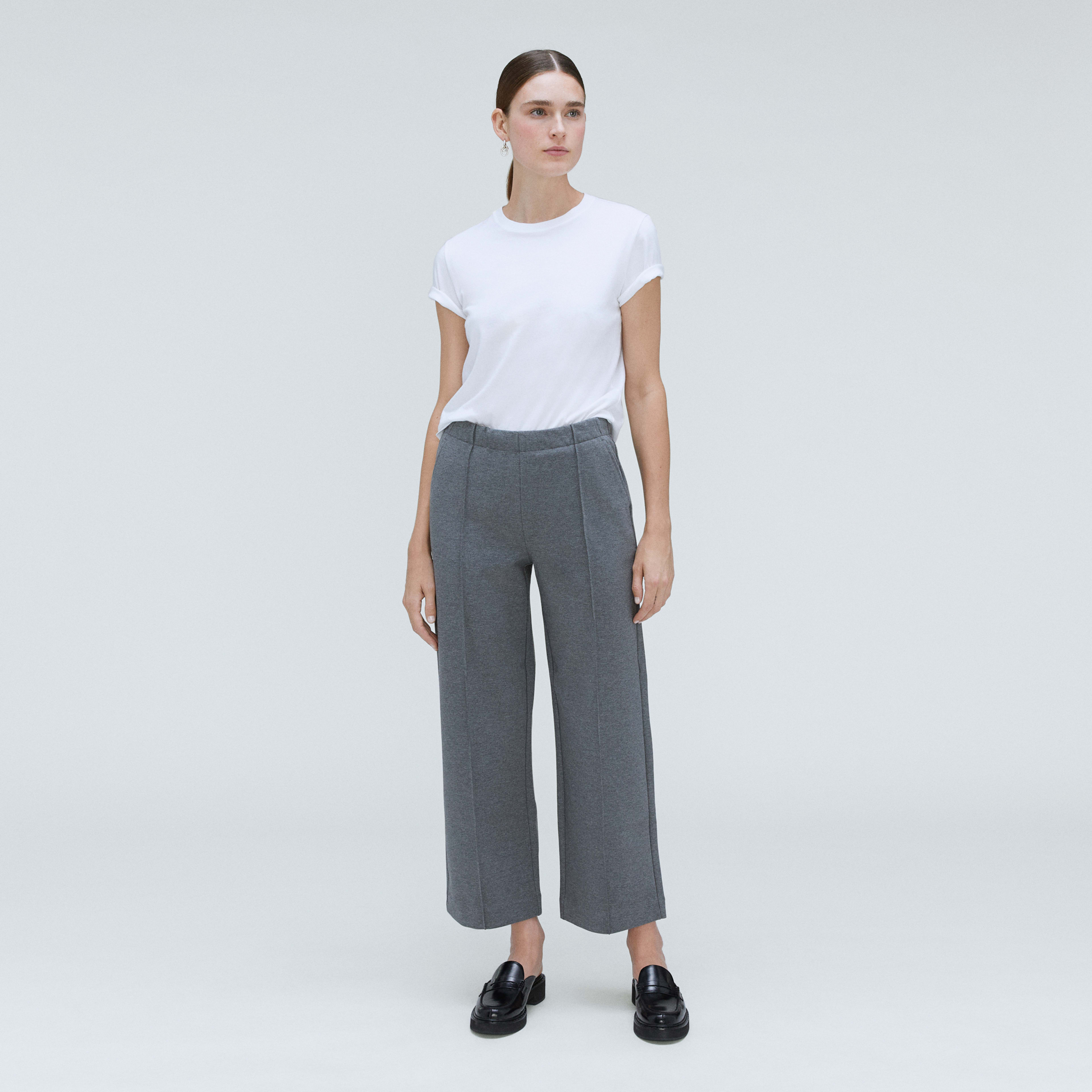 The Wide Leg Dream Pant® Heathered Charcoal – Everlane