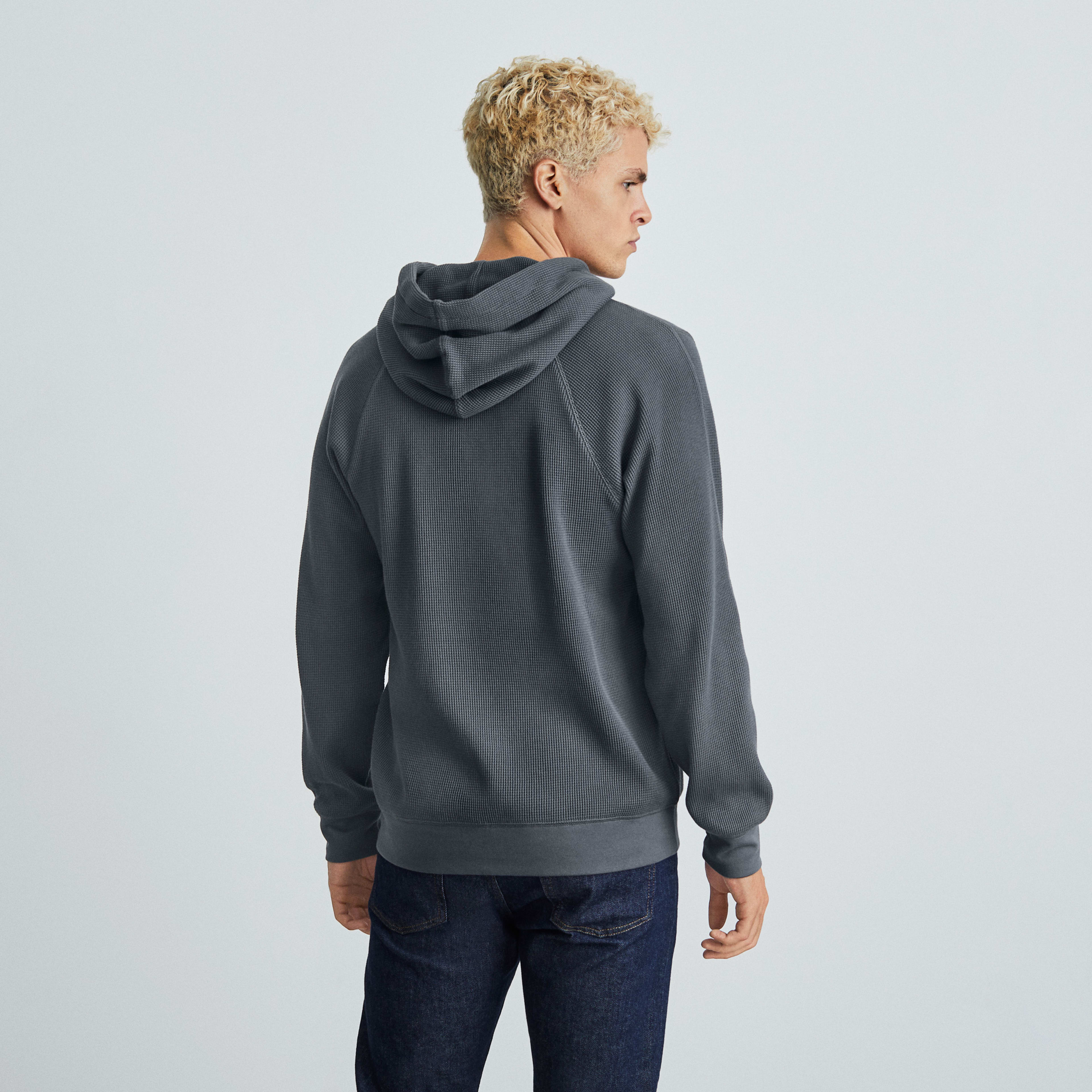 everlane waffle knit hoodie