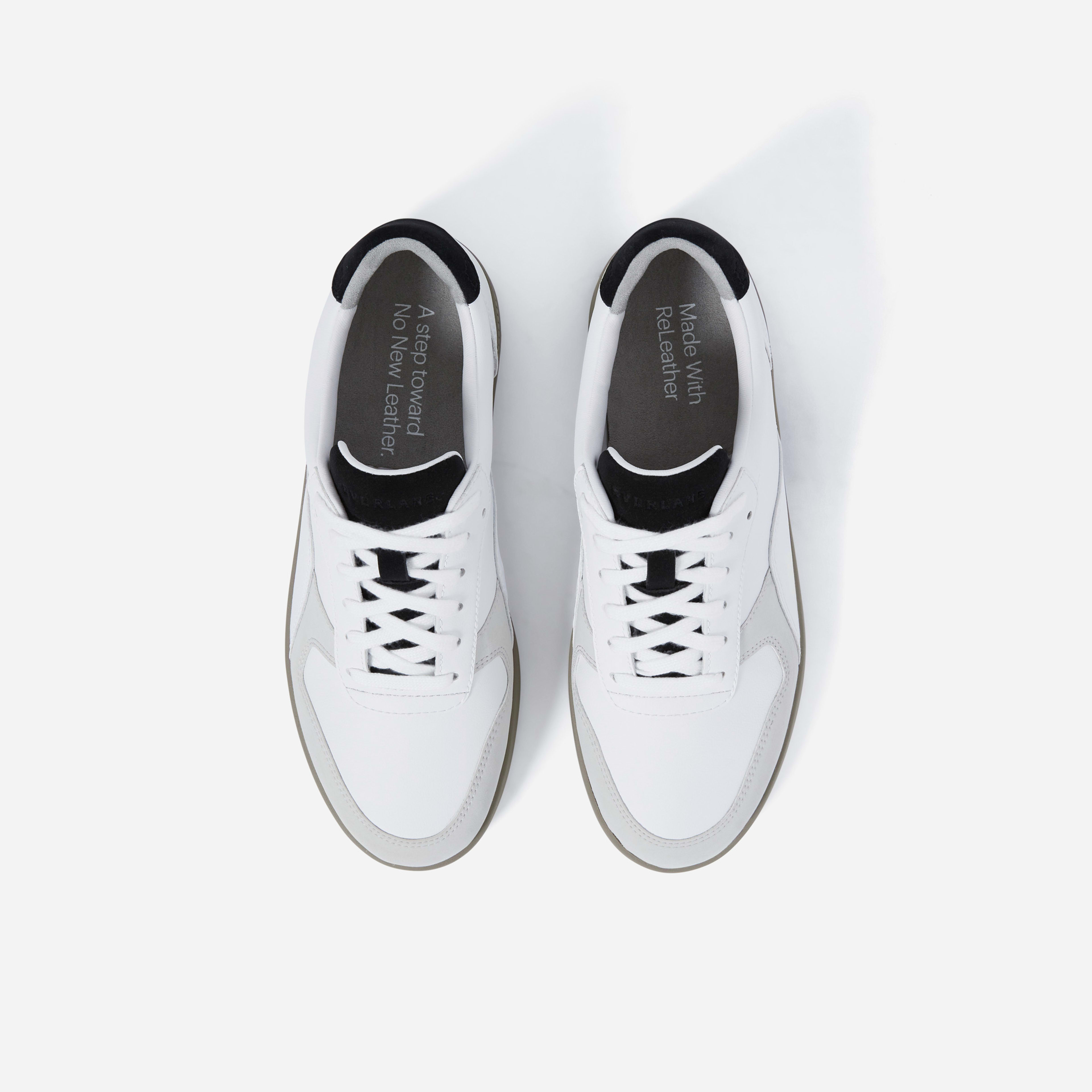 The ReLeather Court Sneaker White / Smoke Everlane