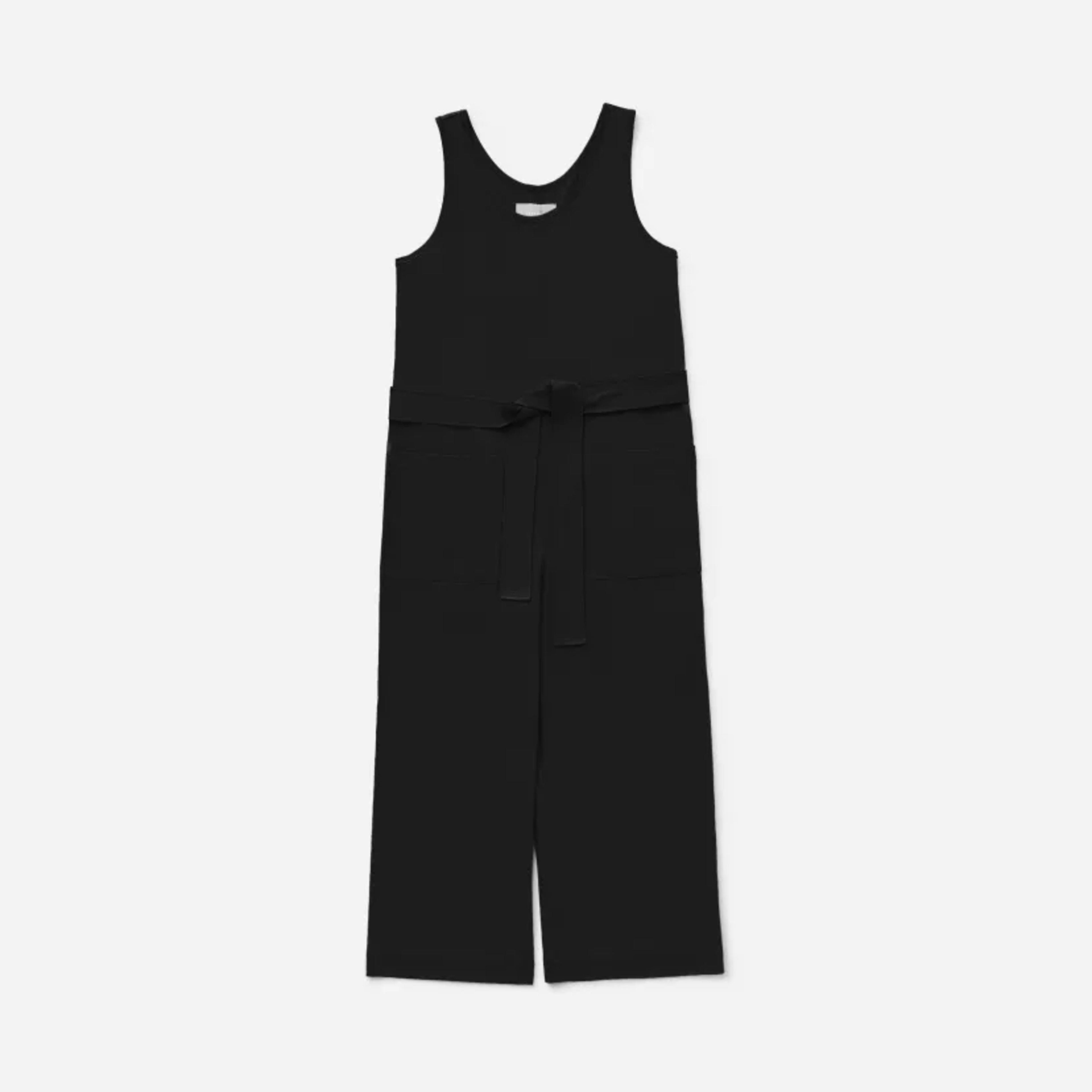 The Luxe Cotton Jumpsuit Black Everlane