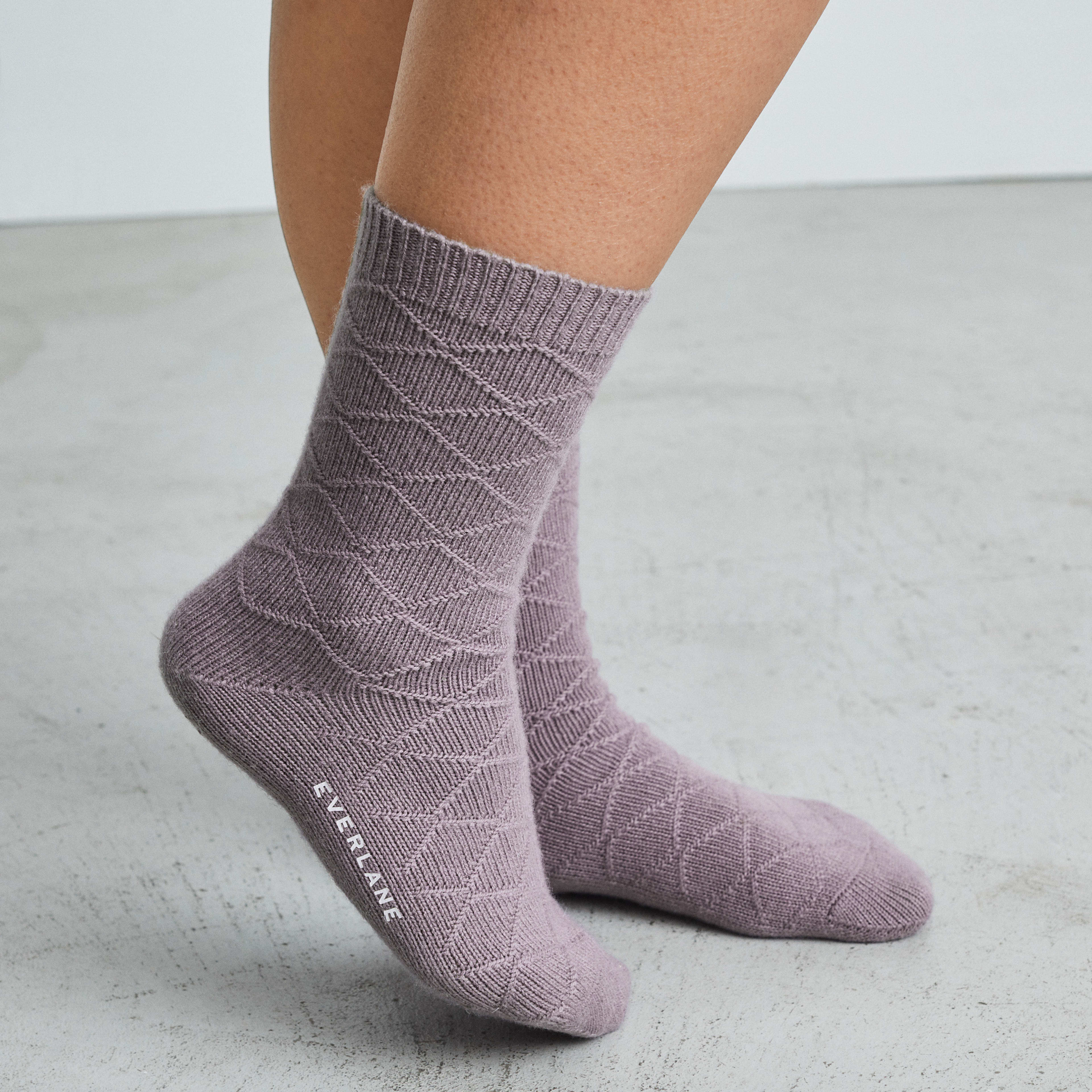 The DiamondStitch Sock Dusty Lavender Everlane